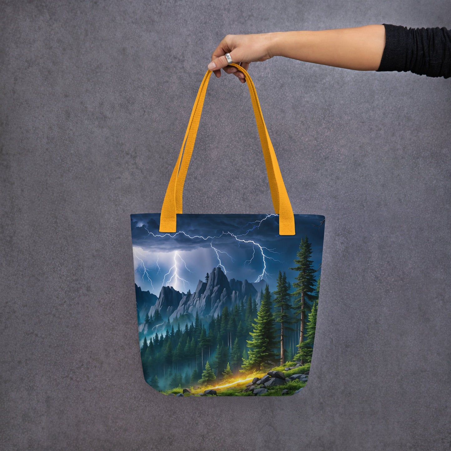 Lightning In The Forest Tote Bag - Tote Bags - Discovery Co.