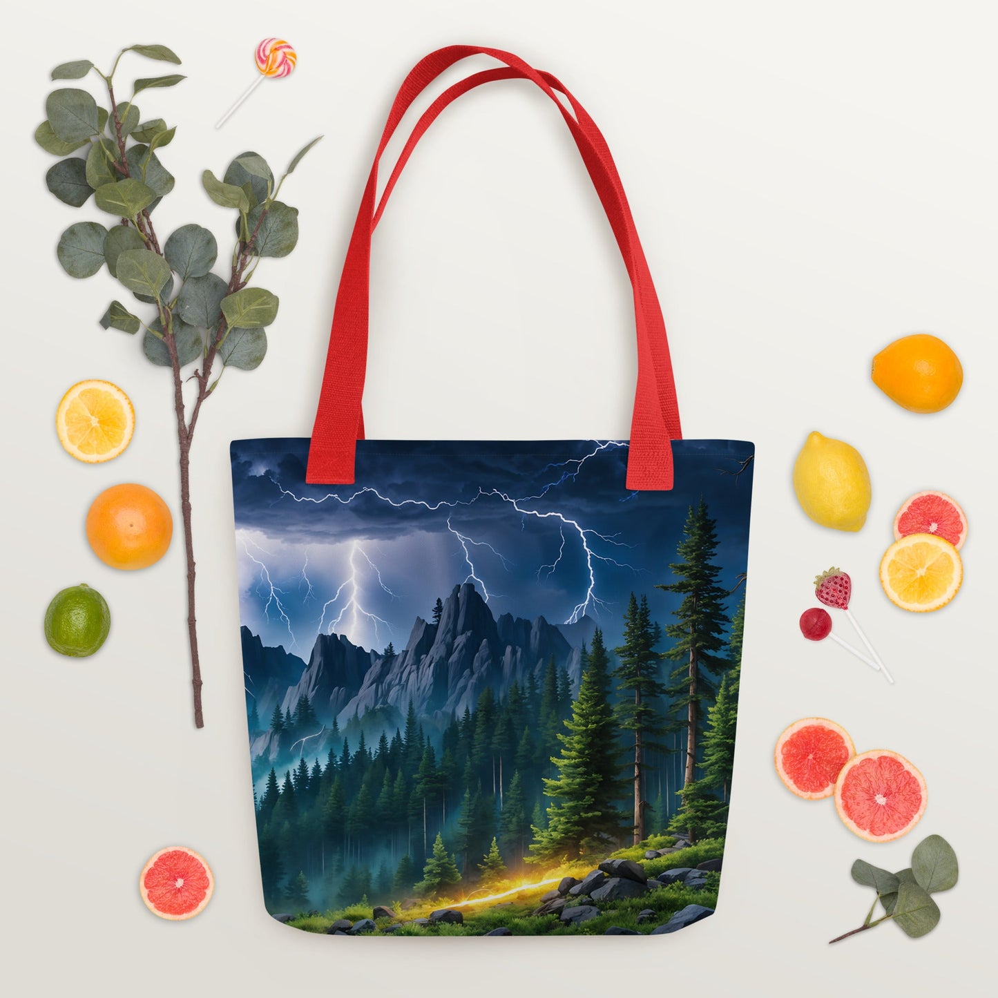 Lightning In The Forest Tote Bag - Tote Bags - Discovery Co.