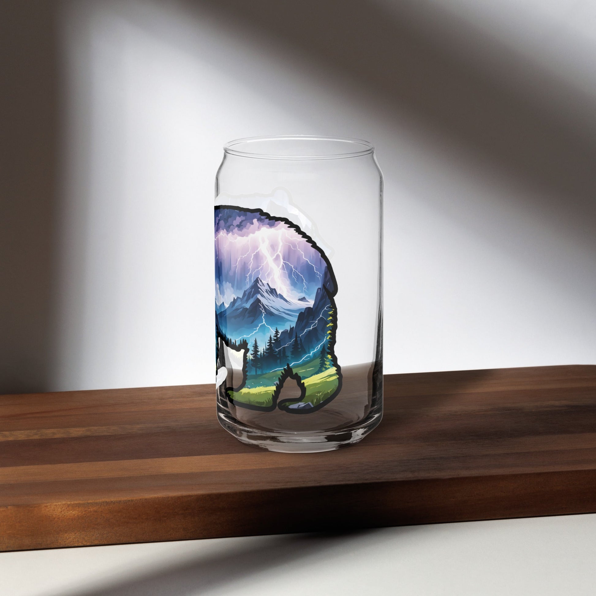 Lightning In The Mountains Bear Can - Shaped Glass - Can - Shaped Glass - Discovery Co.