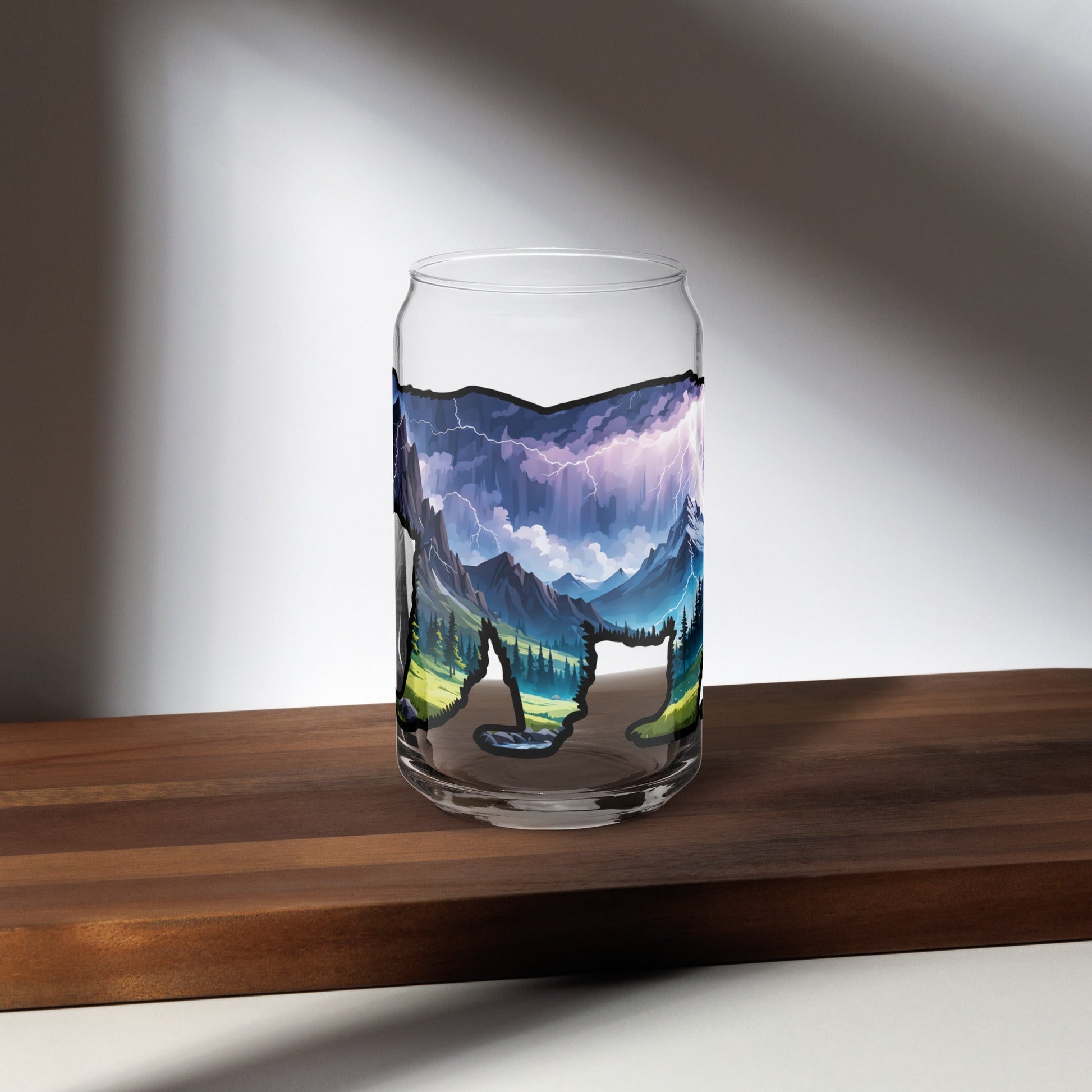 Lightning In The Mountains Bear Can - Shaped Glass - Can - Shaped Glass - Discovery Co.