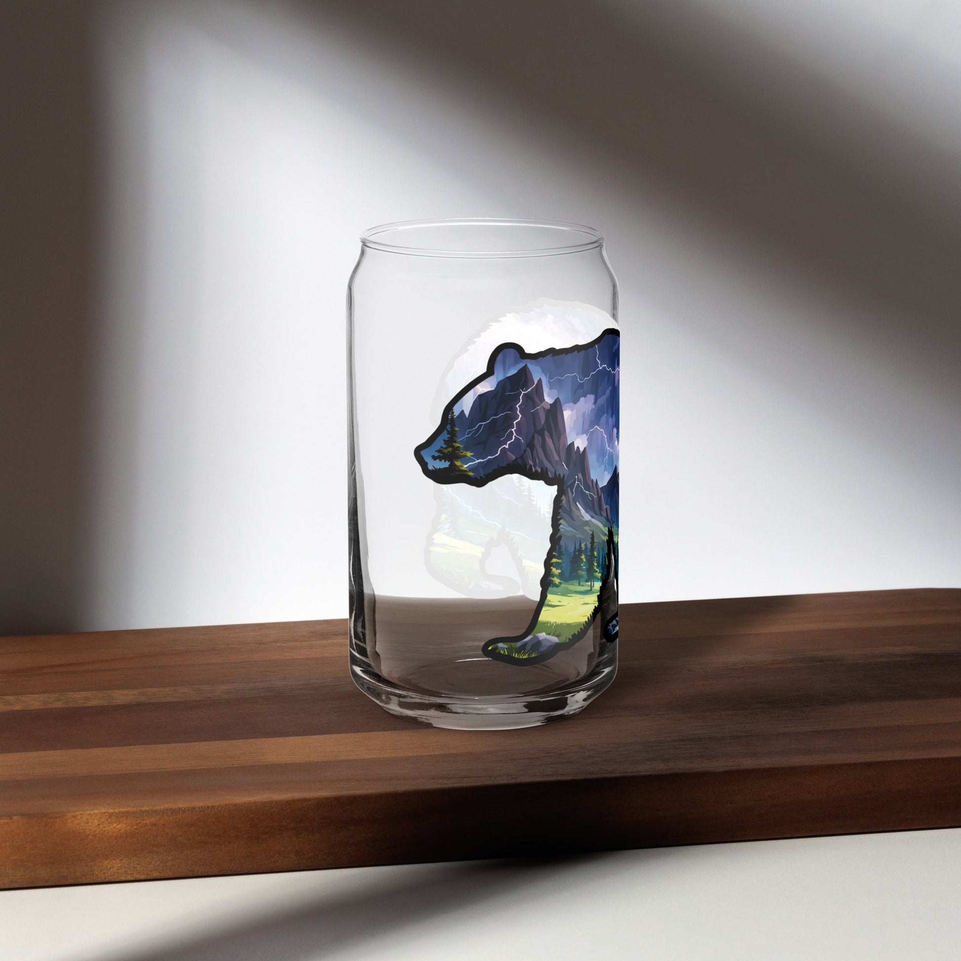 Lightning In The Mountains Bear Can - Shaped Glass - Can - Shaped Glass - Discovery Co.