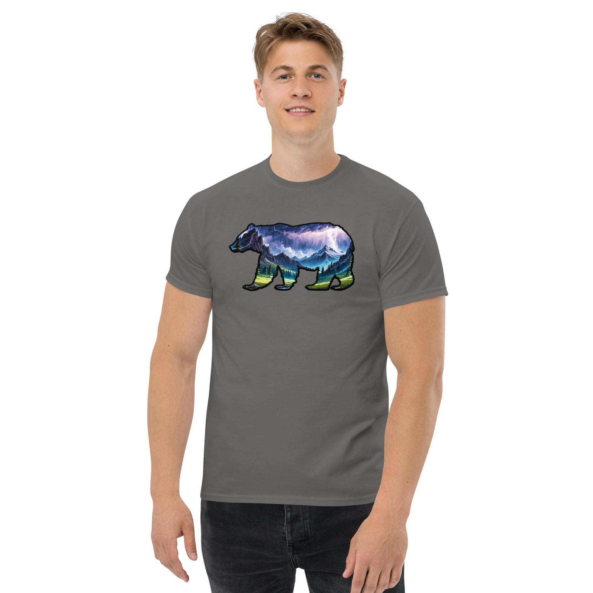 Lightning In The Mountains Bear Men's (Unisex) Classic Tee - Men's Shirts - Discovery Co.