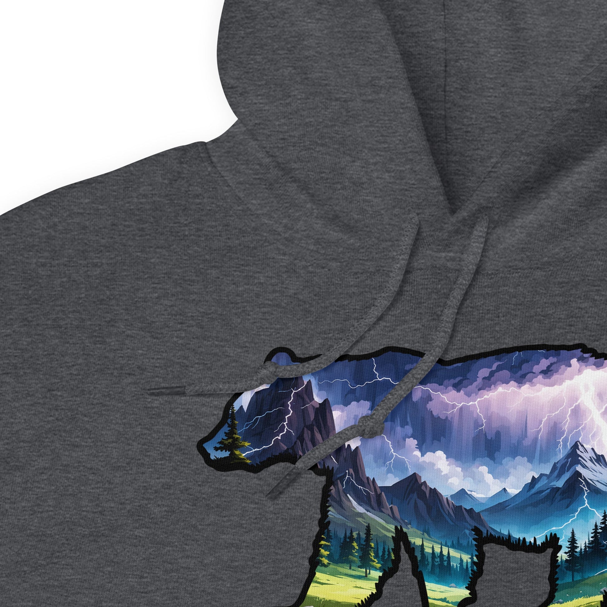 Lightning In The Mountains Bear Men's (Unisex) Hoodie - Hoodies - Discovery Co.