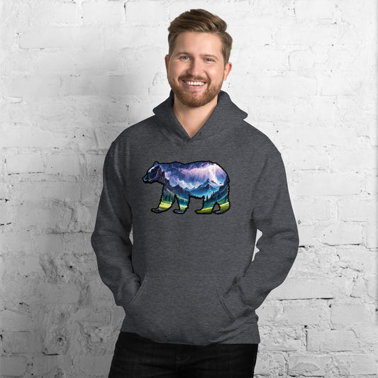 Lightning In The Mountains Bear Men's (Unisex) Hoodie - Hoodies - Discovery Co.