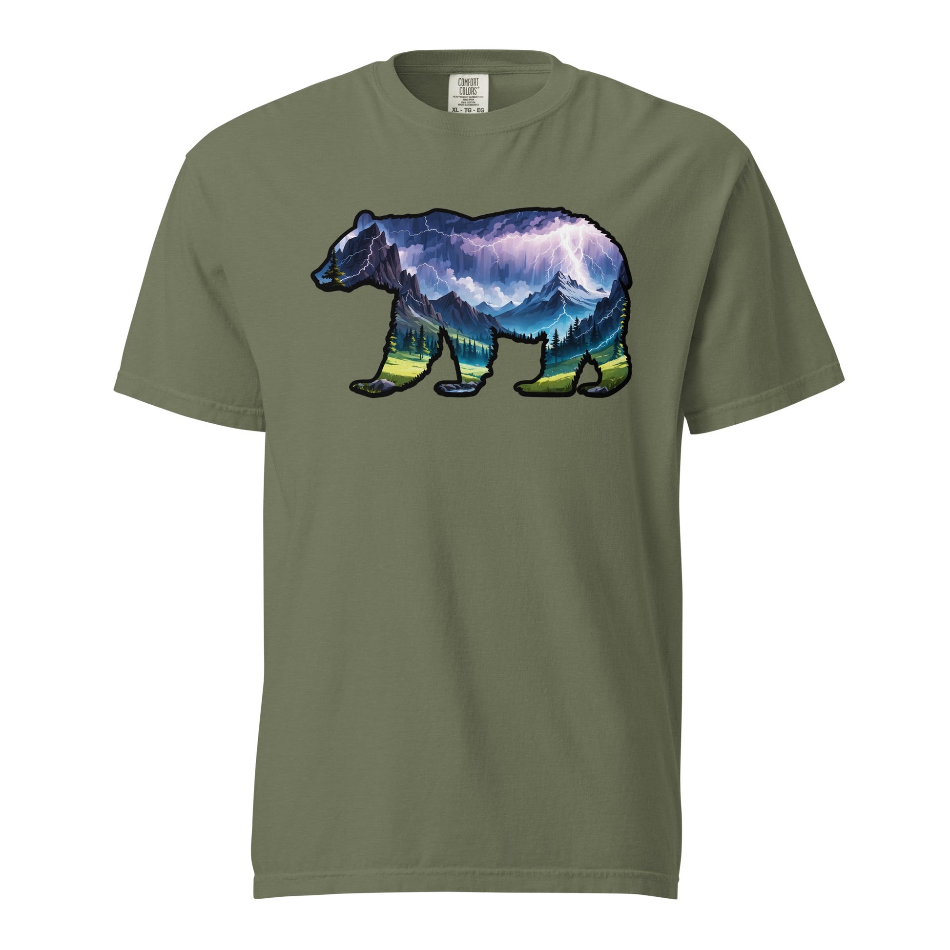 Lightning In The Mountains Bear Men's (Unisex) Premium Tee - Men's Shirts - Discovery Co.