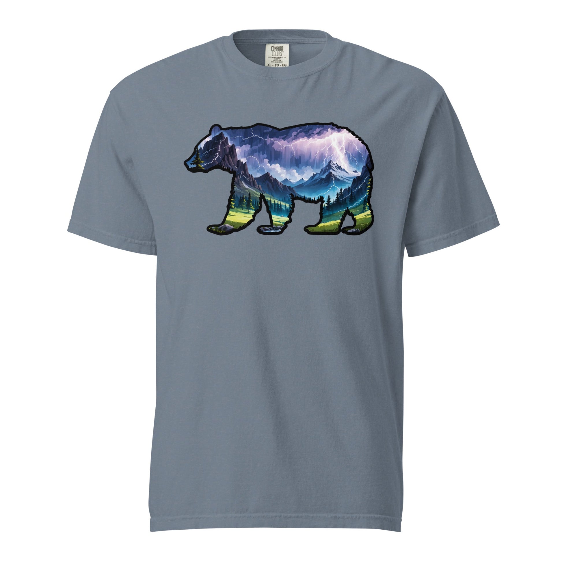 Lightning In The Mountains Bear Men's (Unisex) Premium Tee - Men's Shirts - Discovery Co.