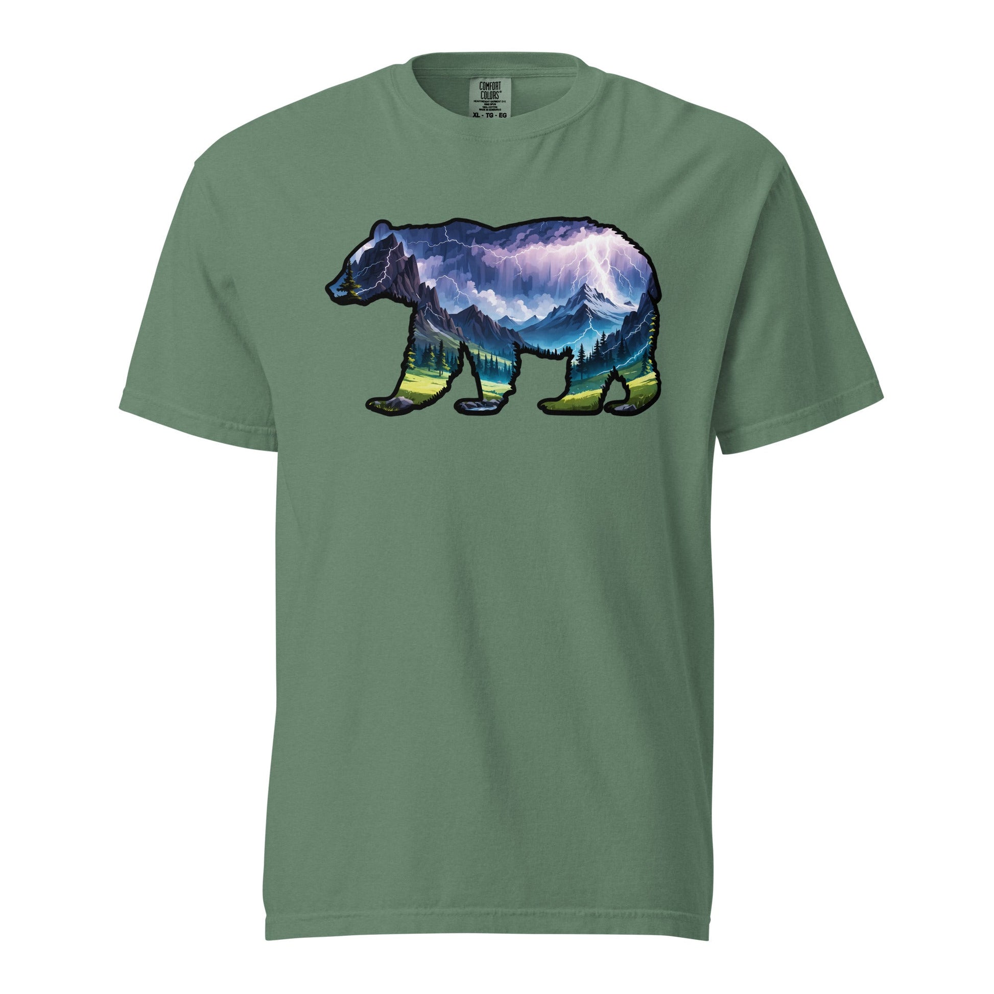 Lightning In The Mountains Bear Men's (Unisex) Premium Tee - Men's Shirts - Discovery Co.