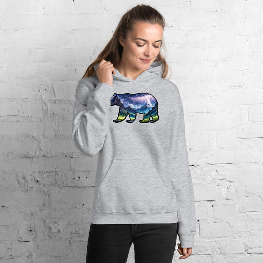 Lightning In The Mountains Bear Women's (Unisex) Hoodie - Hoodies - Discovery Co.