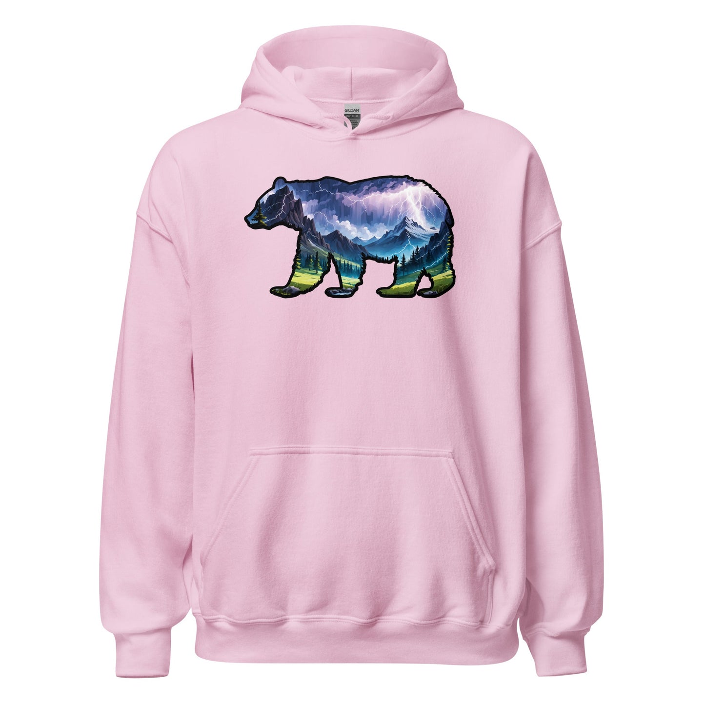 Lightning In The Mountains Bear Women's (Unisex) Hoodie - Hoodies - Discovery Co.