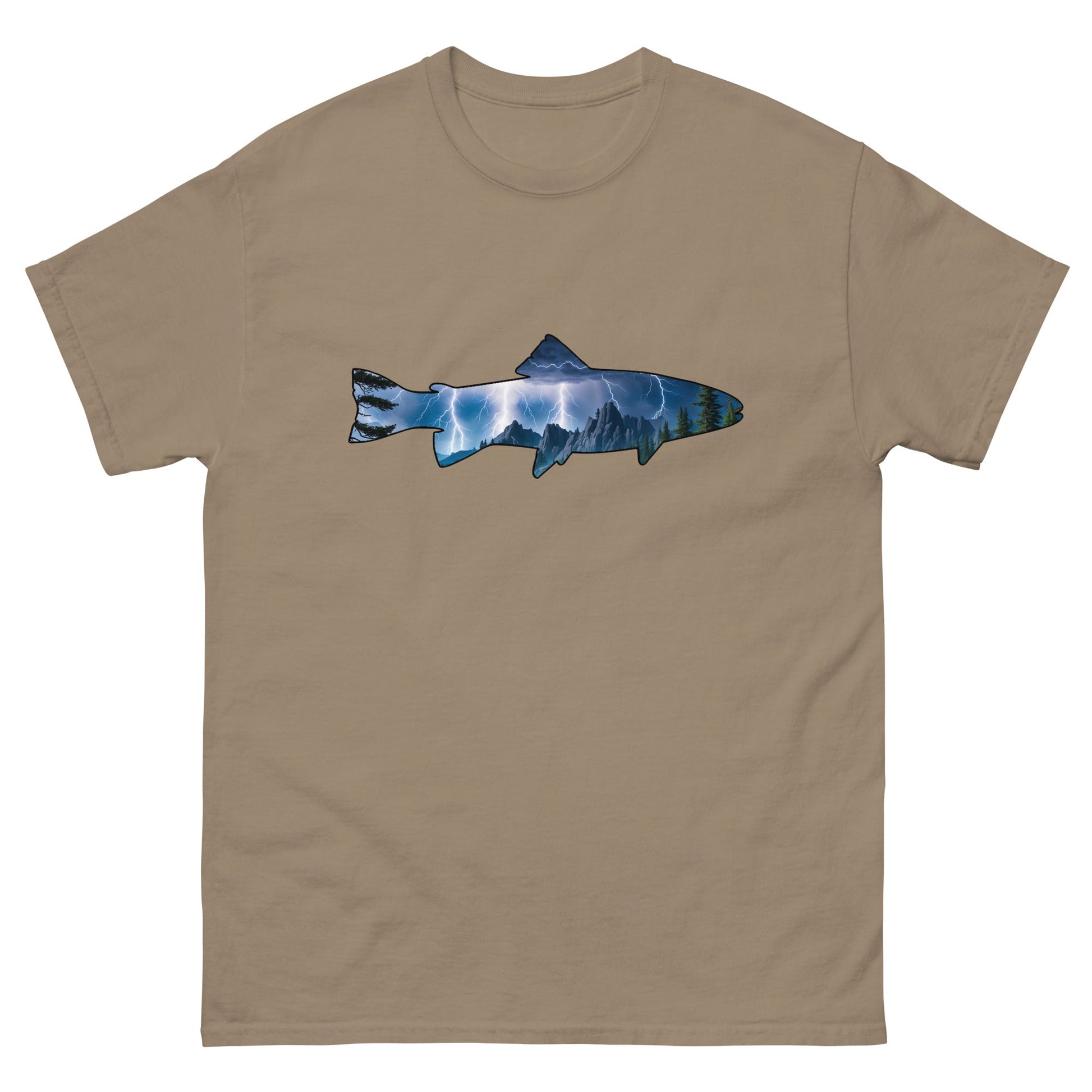 Lightning In The Mountains Trout Men's Classic Tee - Men's Shirts - Discovery Co.