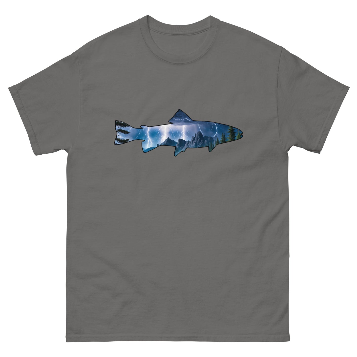 Lightning In The Mountains Trout Men's Classic Tee - Men's Shirts - Discovery Co.