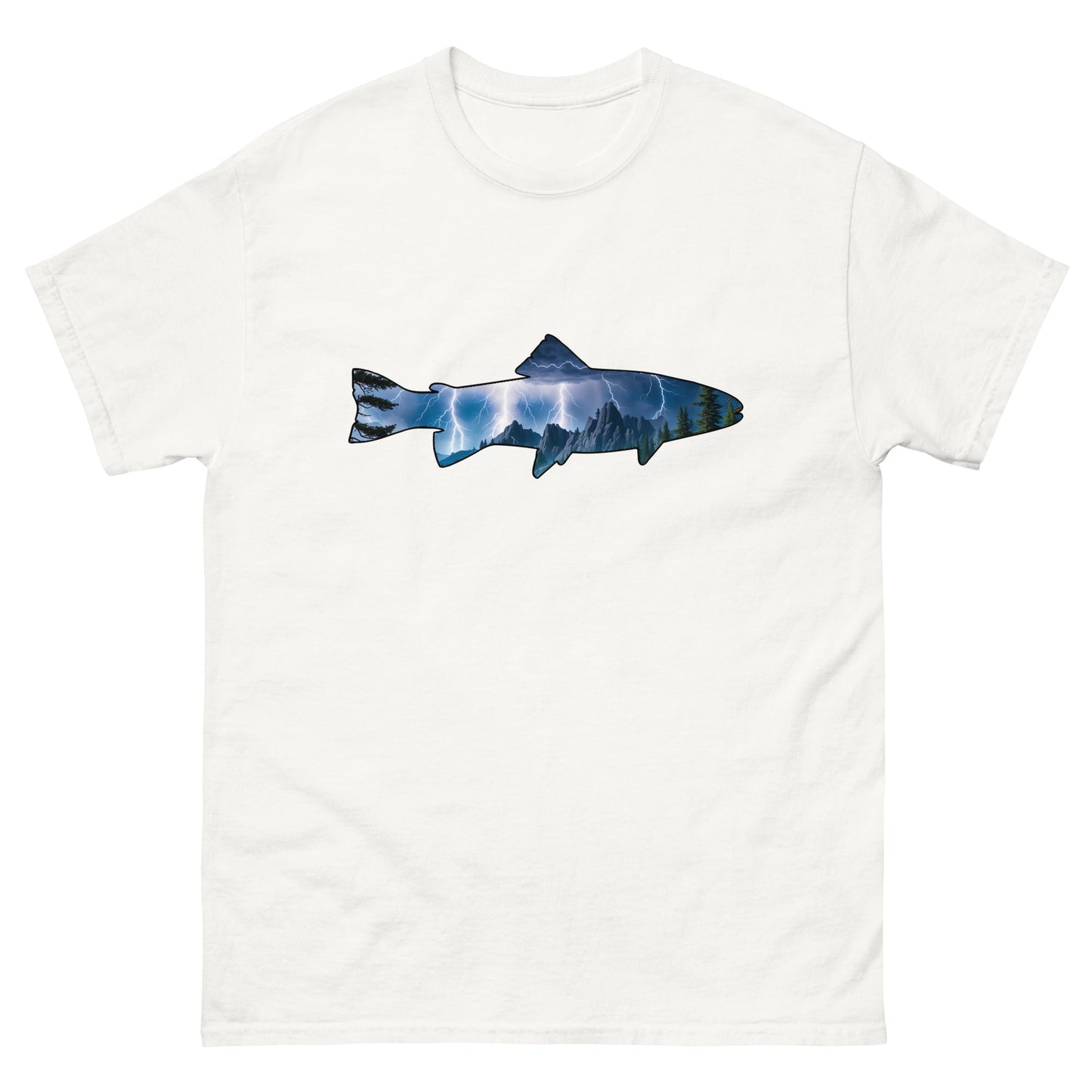 Lightning In The Mountains Trout Men's Classic Tee - Men's Shirts - Discovery Co.