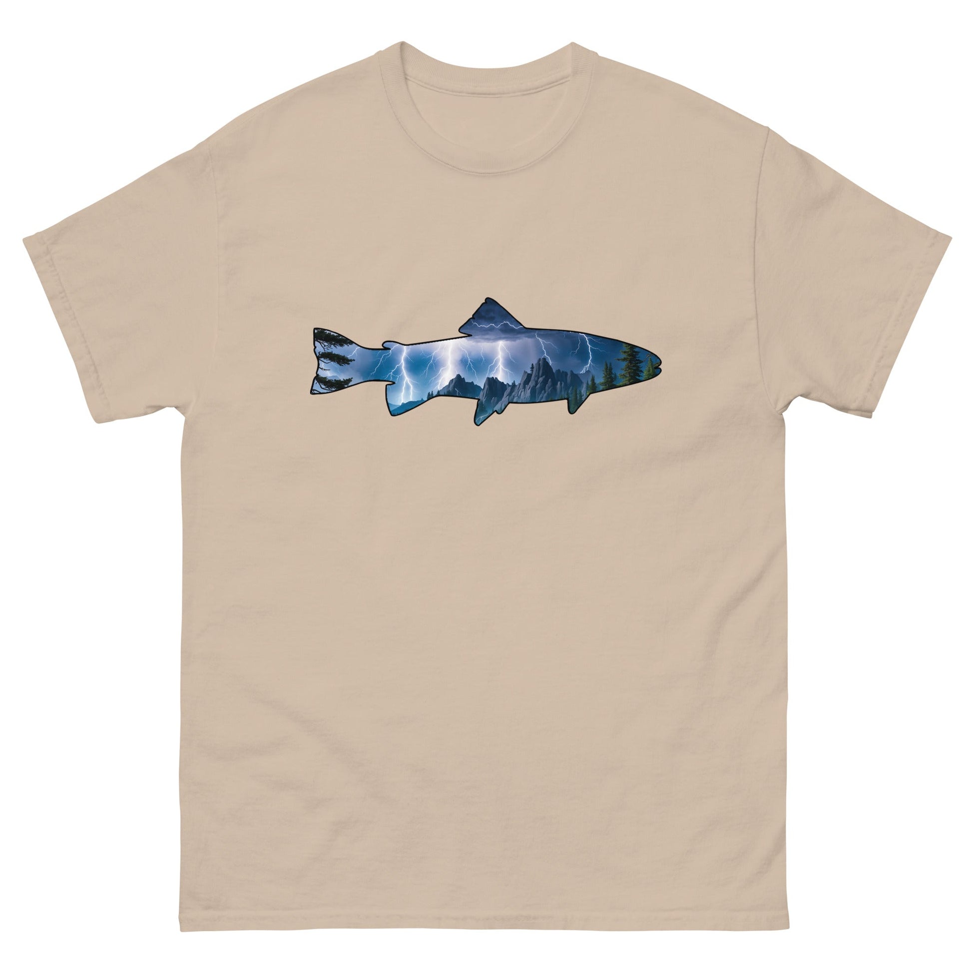 Lightning In The Mountains Trout Men's Classic Tee - Men's Shirts - Discovery Co.