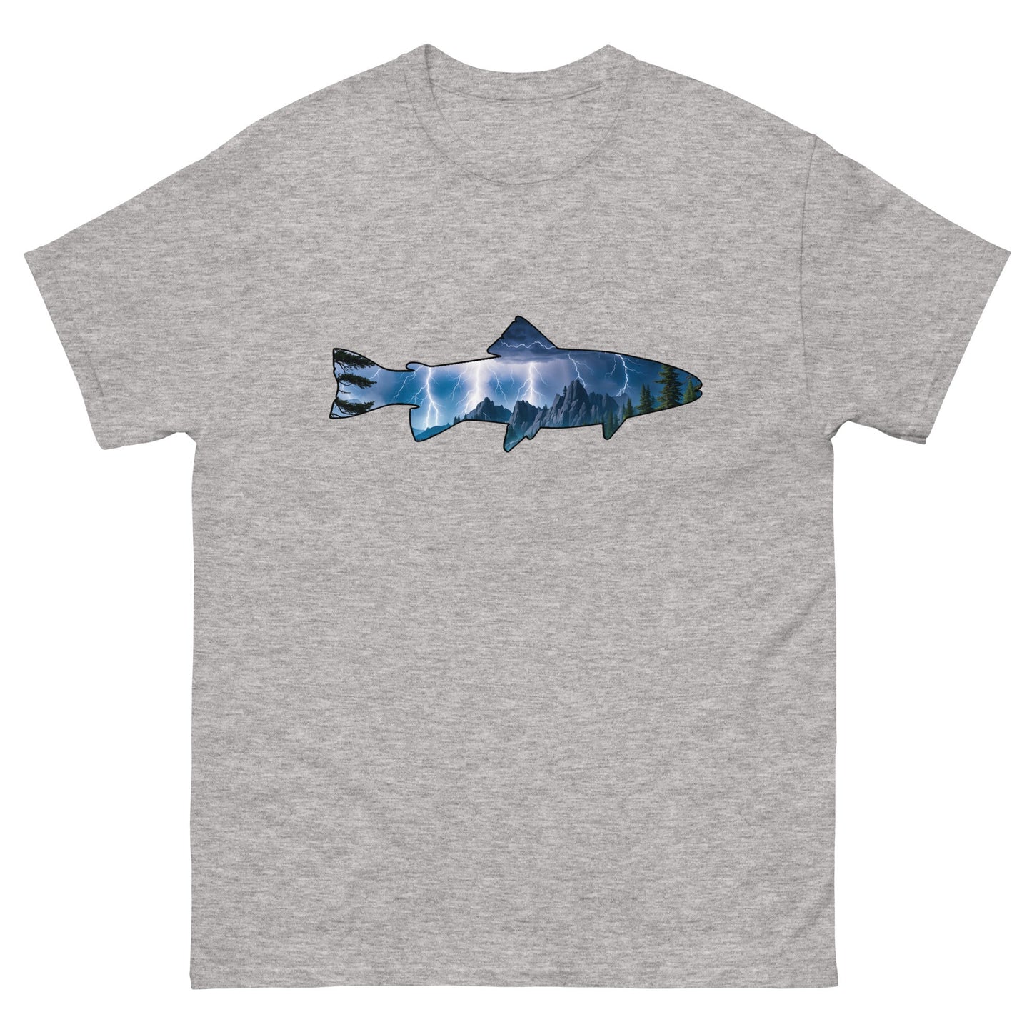 Lightning In The Mountains Trout Men's Classic Tee - Men's Shirts - Discovery Co.