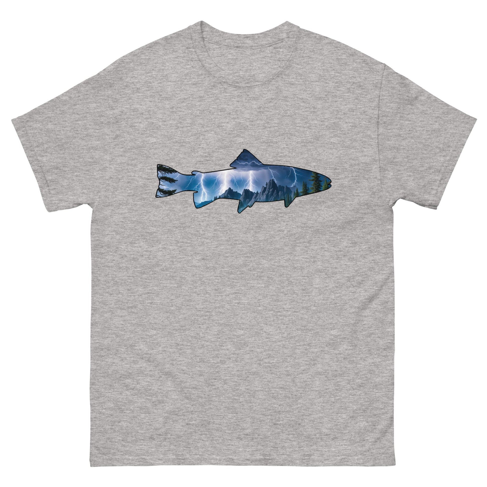 Lightning In The Mountains Trout Men's Classic Tee - Men's Shirts - Discovery Co.