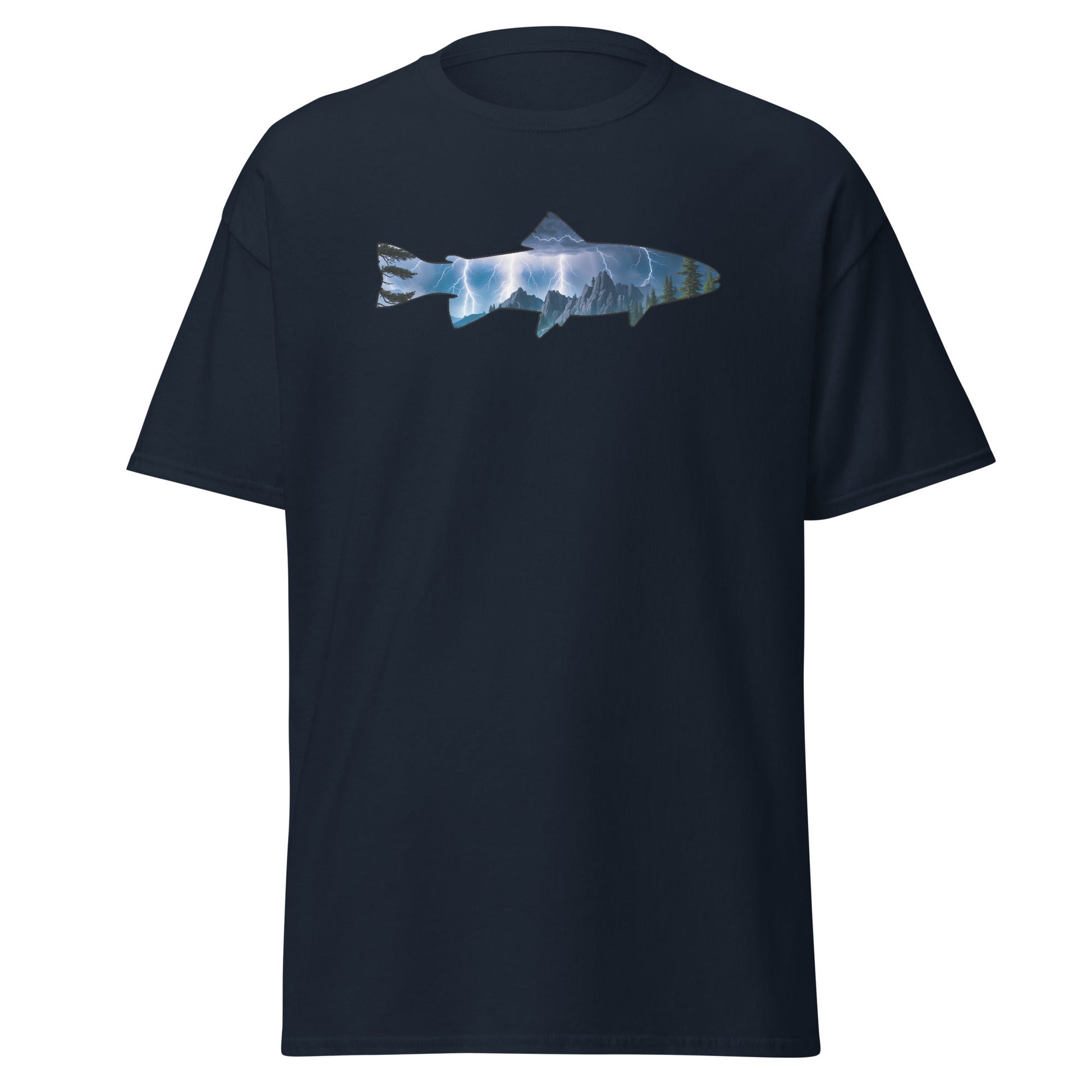 Lightning In The Mountains Trout Men's (Unisex) Classic Tee - Men's Shirts - Discovery Co.