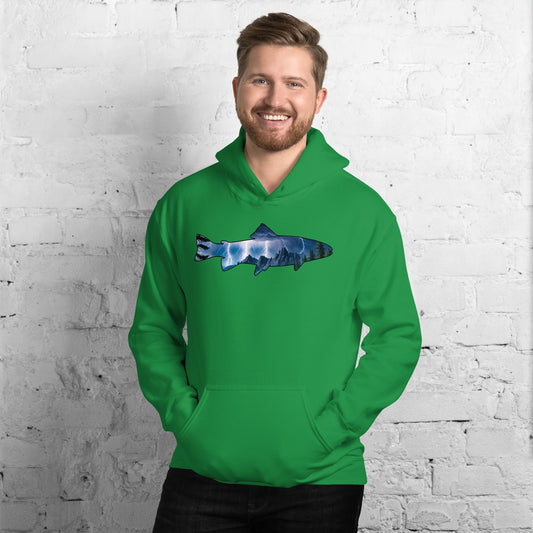 Lightning In The Mountains Trout Men's (Unisex) Hoodie - Hoodies - Discovery Co.