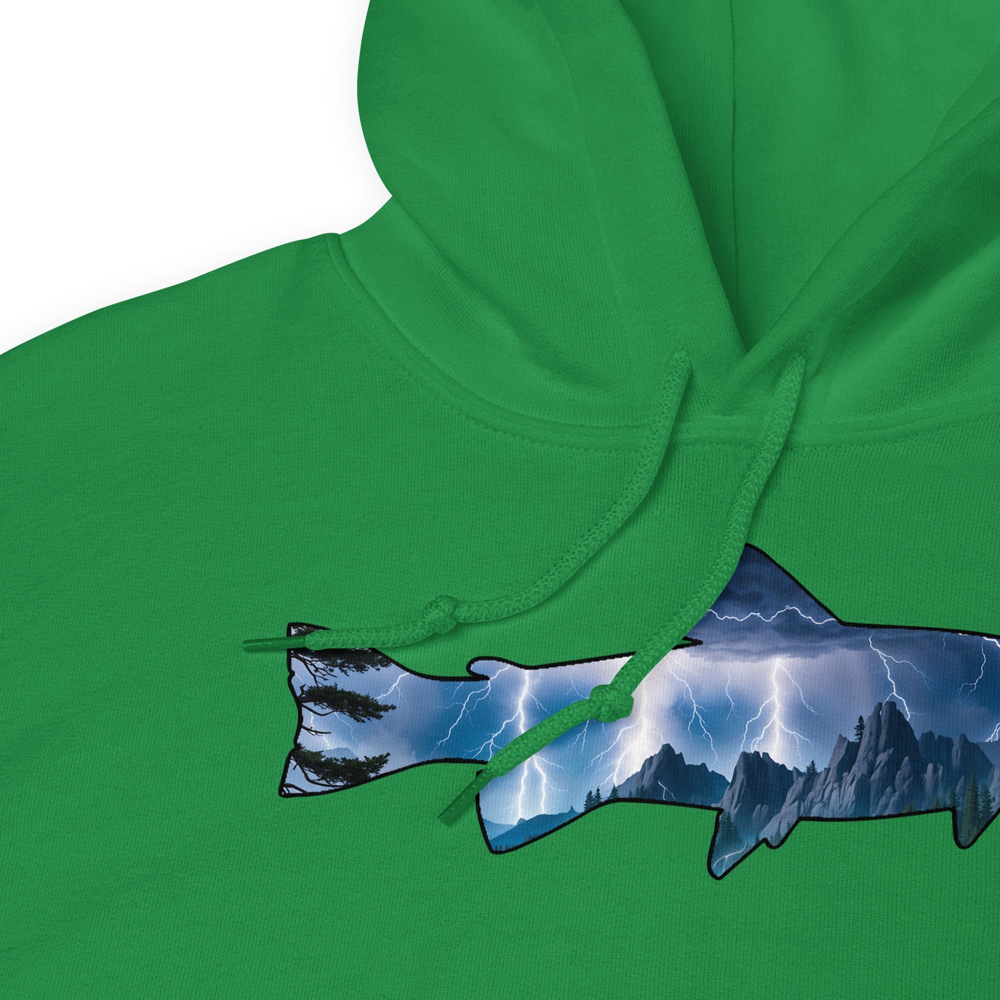 Lightning In The Mountains Trout Men's (Unisex) Hoodie - Hoodies - Discovery Co.