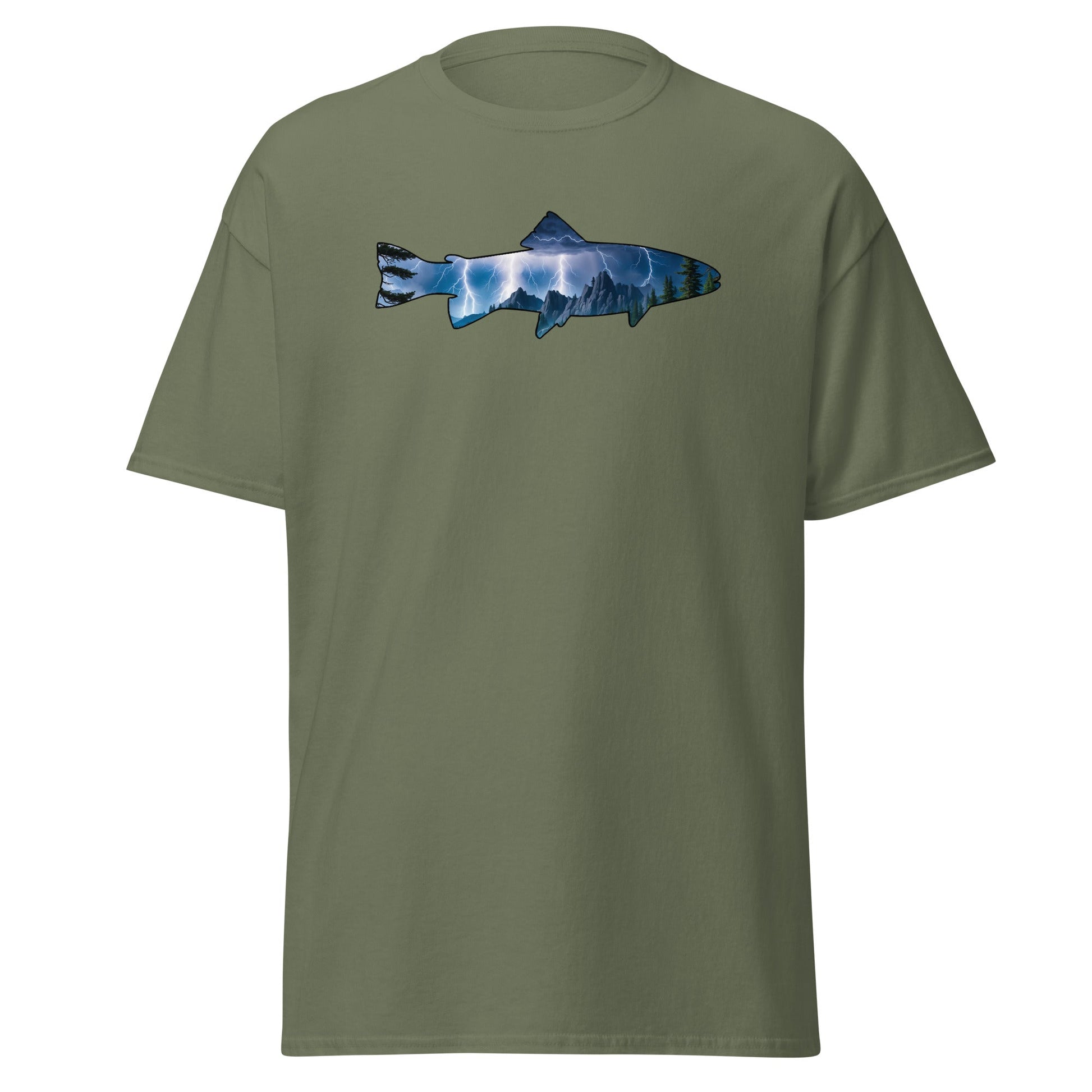 Lightning In The Mountains Trout Women's (Unisex) Classic Tee - Women's Shirts - Discovery Co.