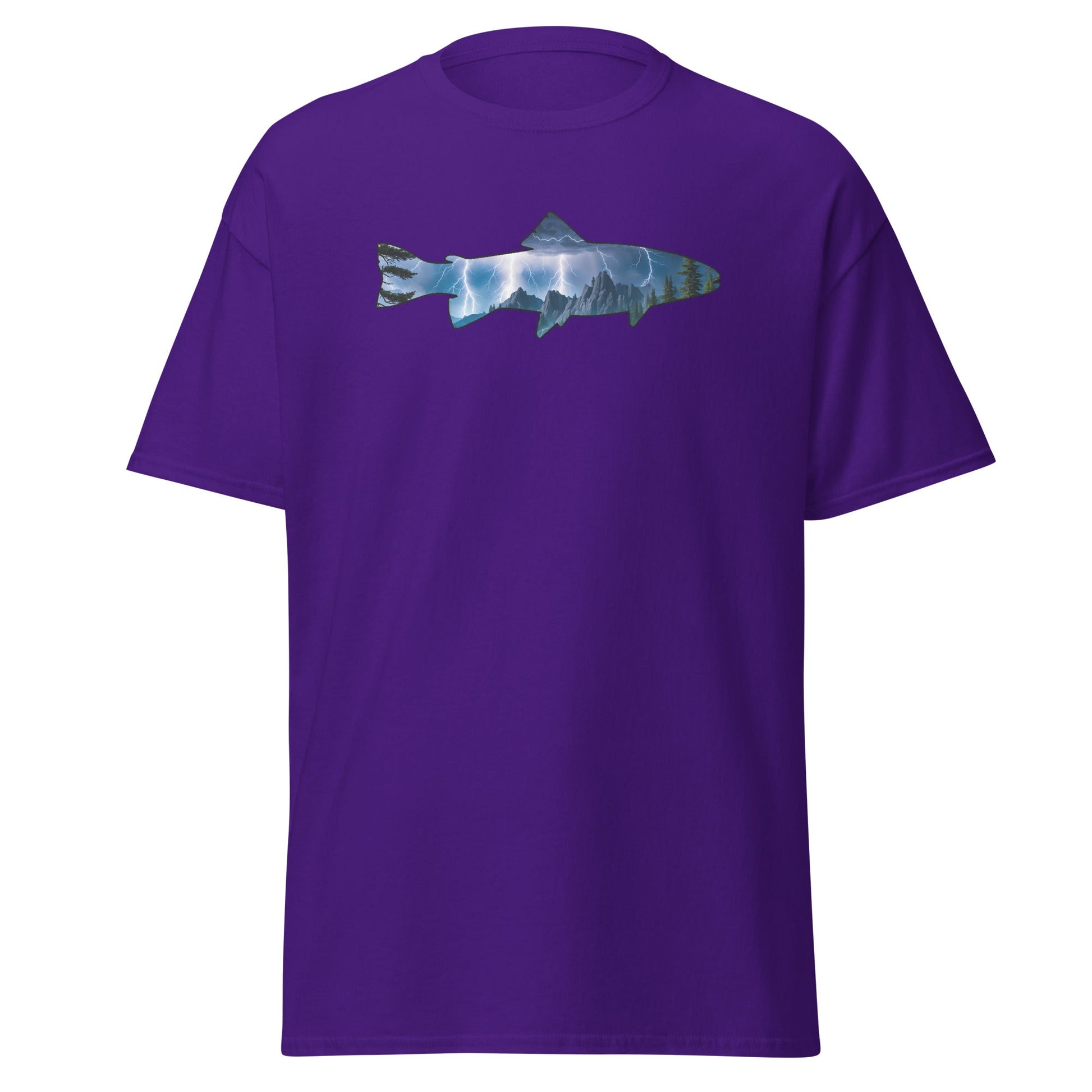 Lightning In The Mountains Trout Women's (Unisex) Classic Tee - Women's Shirts - Discovery Co.