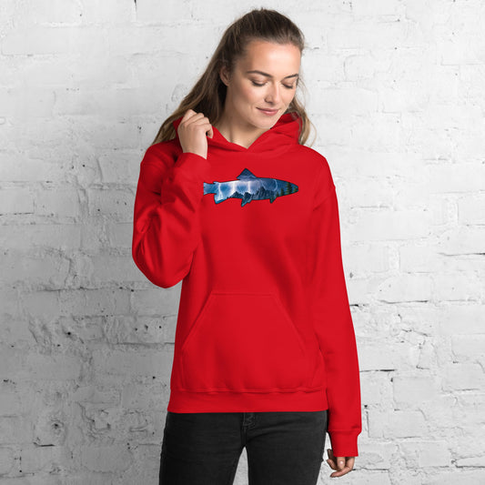 Lightning In The Mountains Trout Women's (Unisex) Hoodie - Hoodies - Discovery Co.