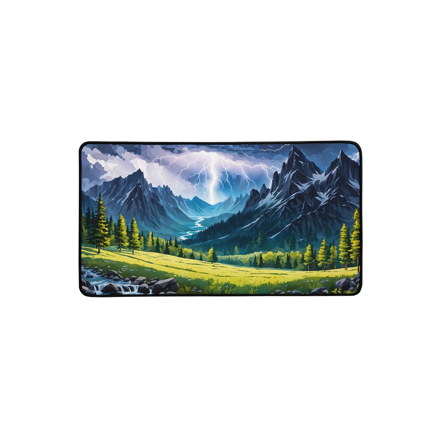 Lightning In The Valley Desk Mat - Mouse Pads - Discovery Co.