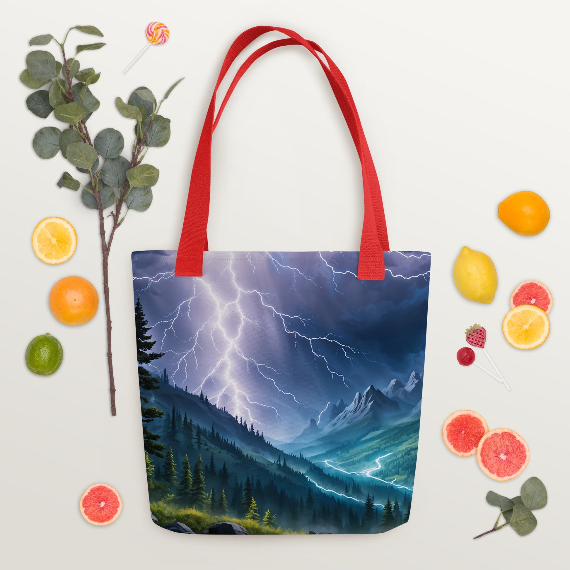 Lightning In The Valley II Tote Bag - Tote Bags - Discovery Co.