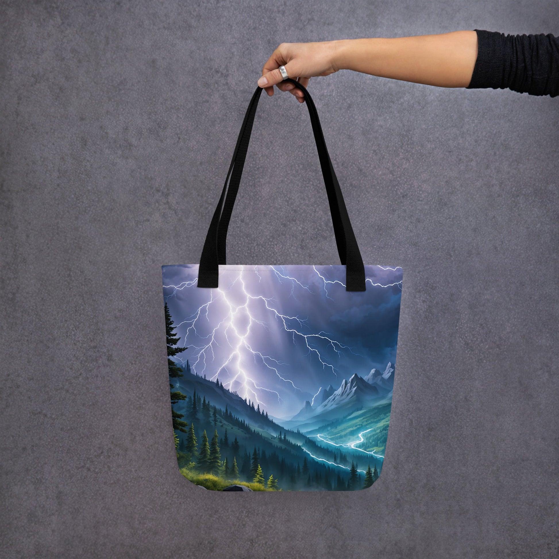 Lightning In The Valley II Tote Bag - Tote Bags - Discovery Co.