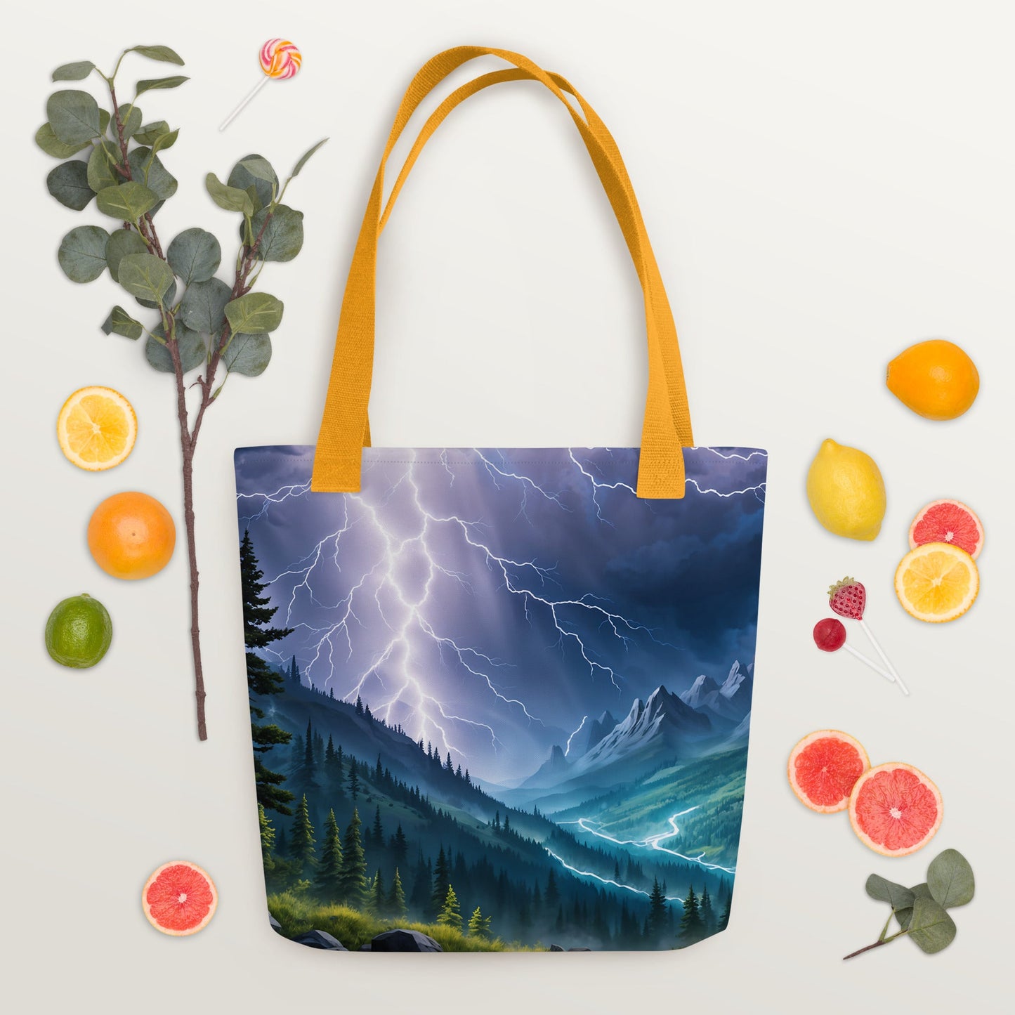 Lightning In The Valley II Tote Bag - Tote Bags - Discovery Co.