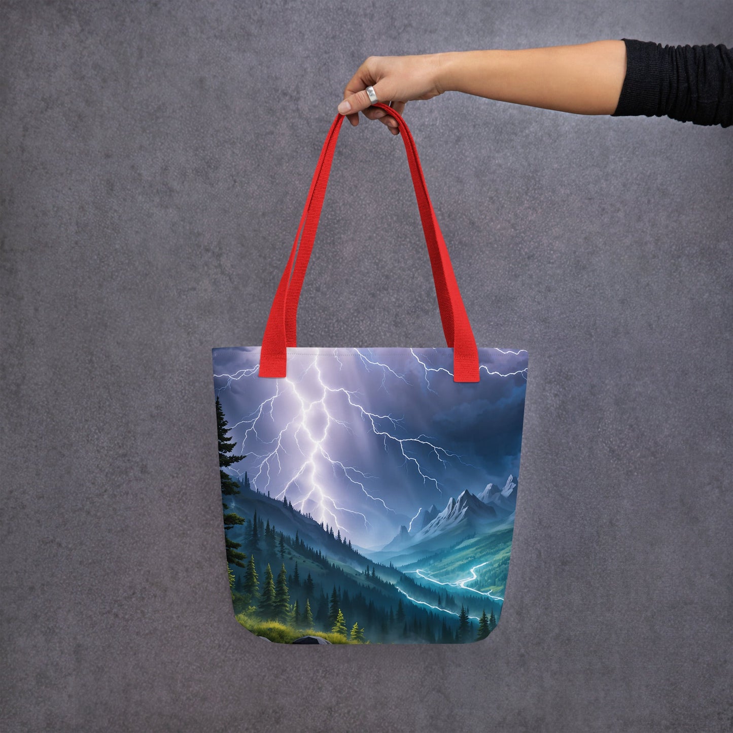 Lightning In The Valley II Tote Bag - Tote Bags - Discovery Co.