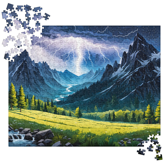 Lightning In The Valley Jigsaw Puzzle - Puzzle - Discovery Co.