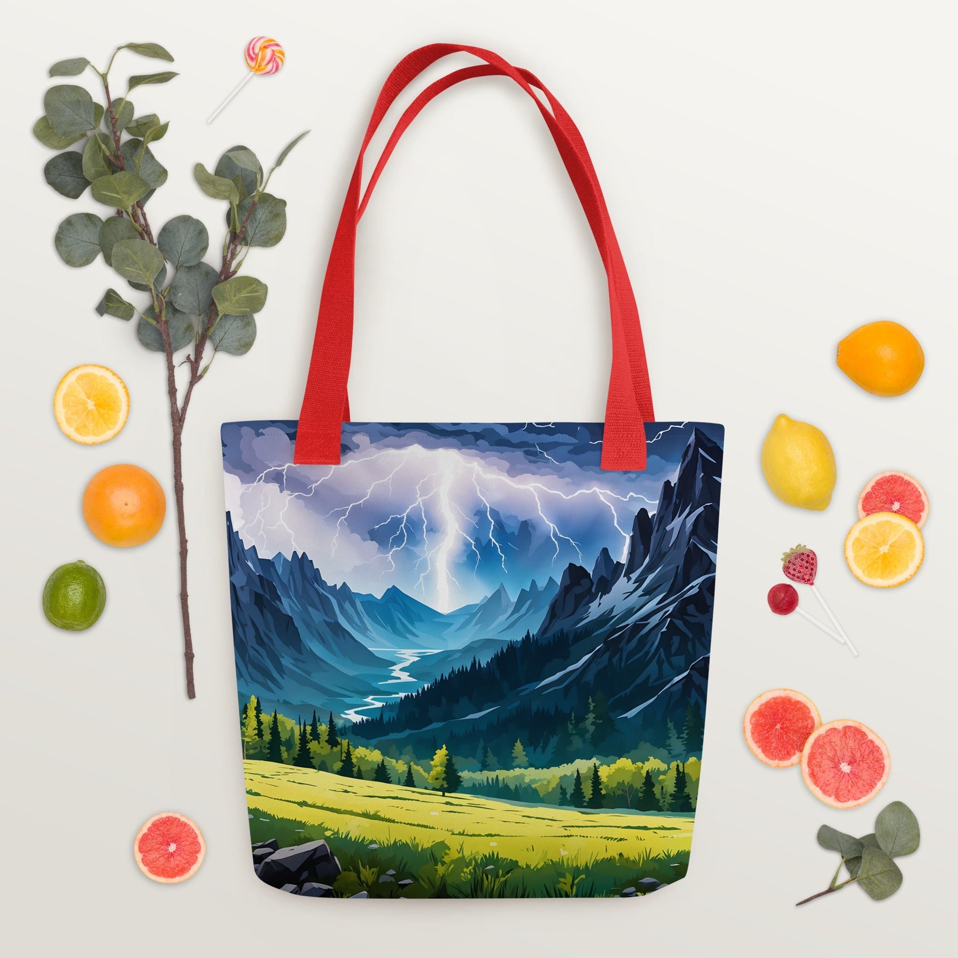 Lightning In The Valley Tote Bag - Tote Bags - Discovery Co.