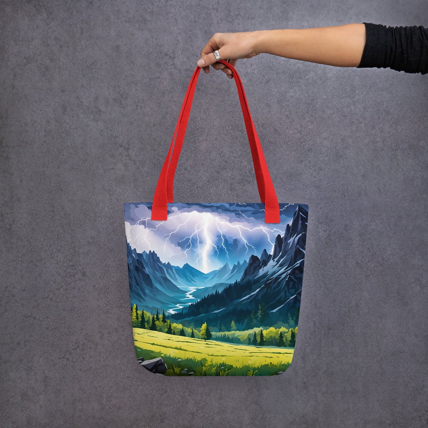 Lightning In The Valley Tote Bag - Tote Bags - Discovery Co.