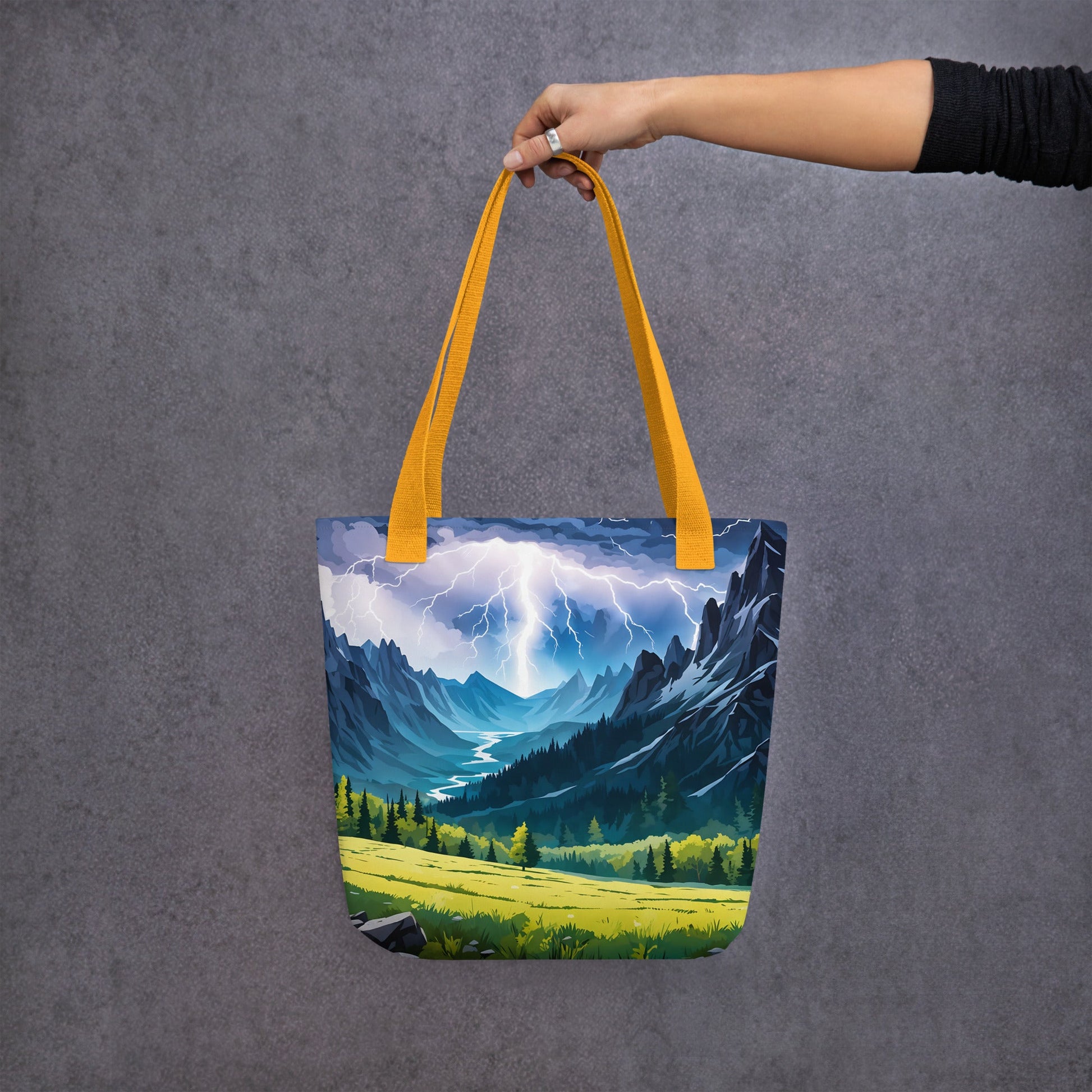 Lightning In The Valley Tote Bag - Tote Bags - Discovery Co.