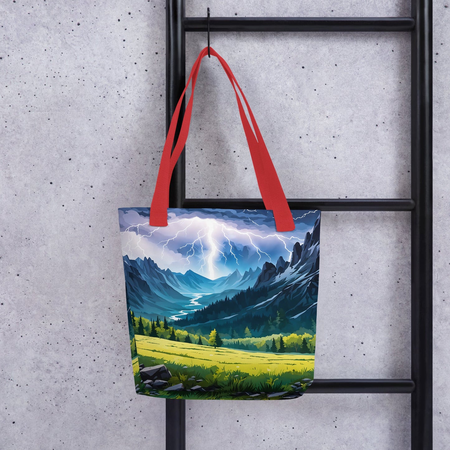 Lightning In The Valley Tote Bag - Tote Bags - Discovery Co.