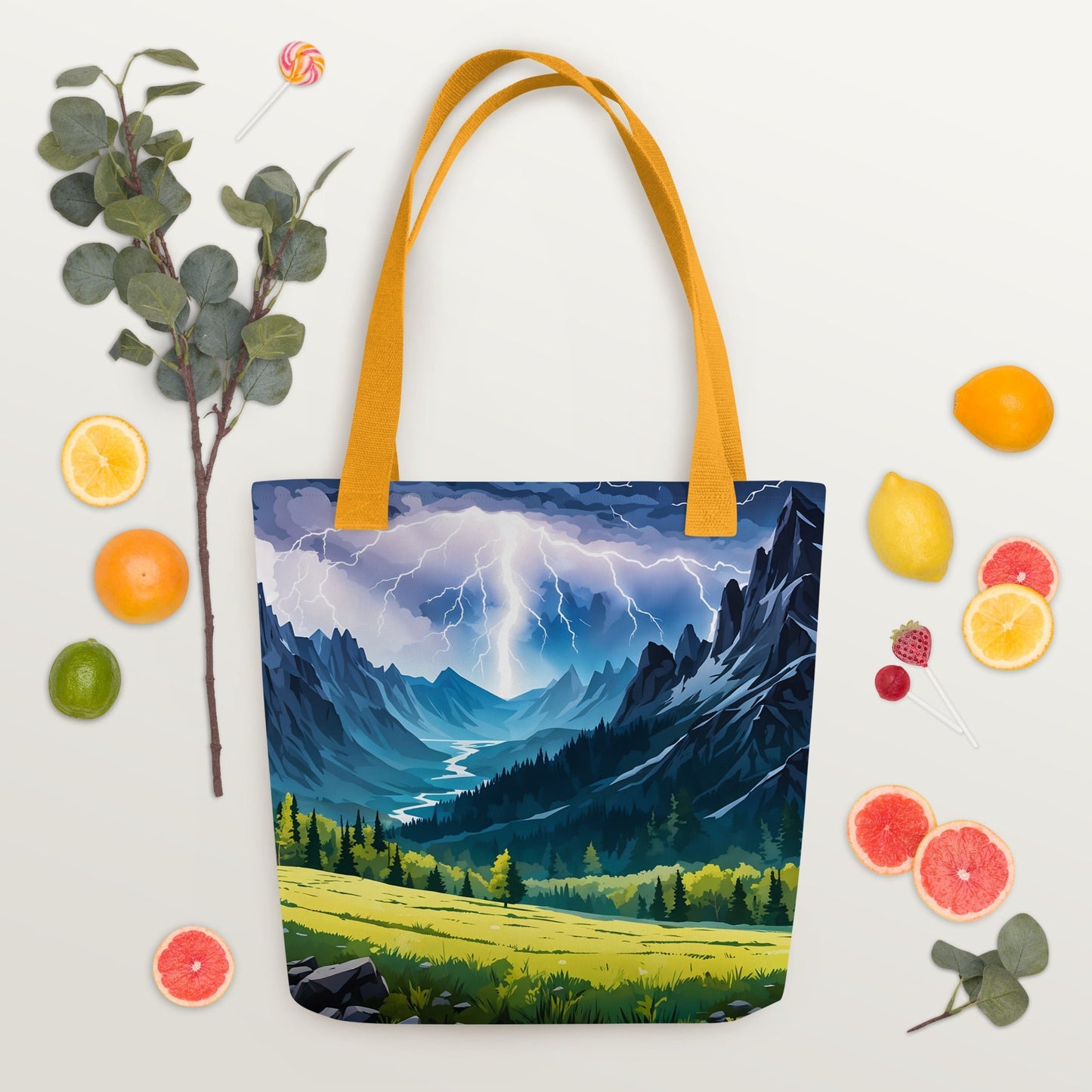 Lightning In The Valley Tote Bag - Tote Bags - Discovery Co.