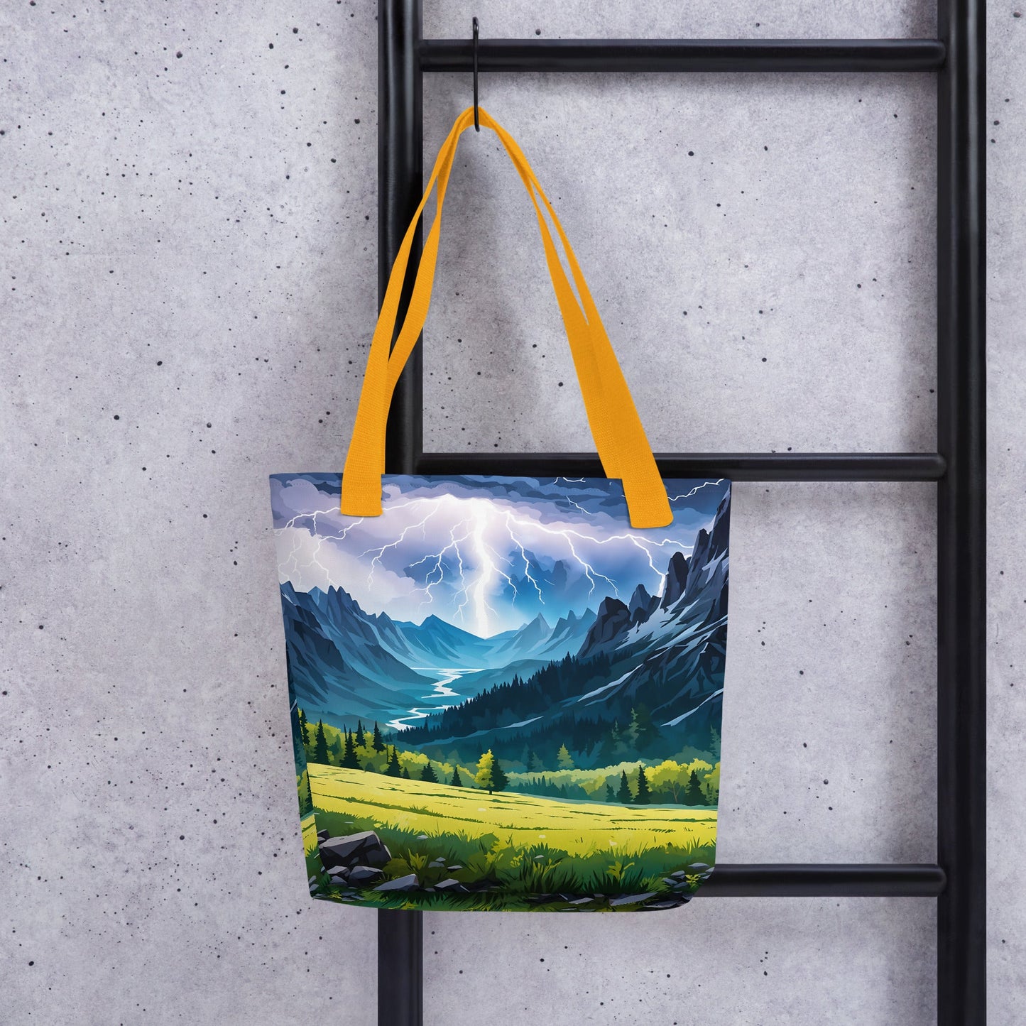 Lightning In The Valley Tote Bag - Tote Bags - Discovery Co.