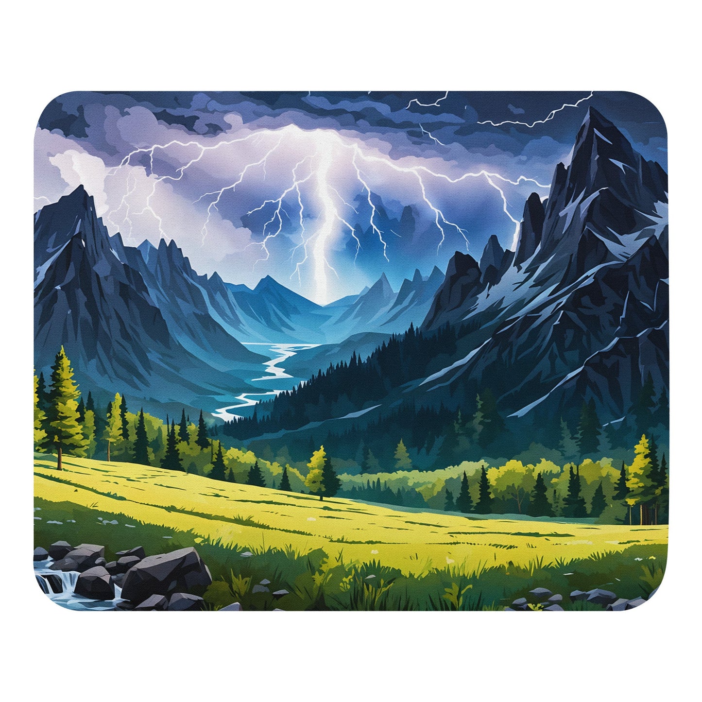 Lightning Over Mountains II Mouse Pad - Mouse Pads - Discovery Co.