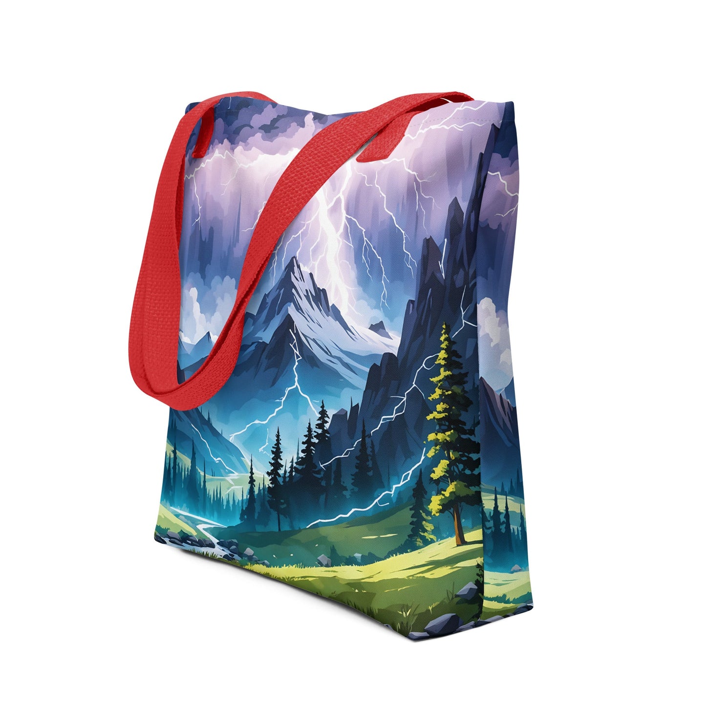 Lightning Over Mountains II Tote Bag - Tote Bags - Discovery Co.