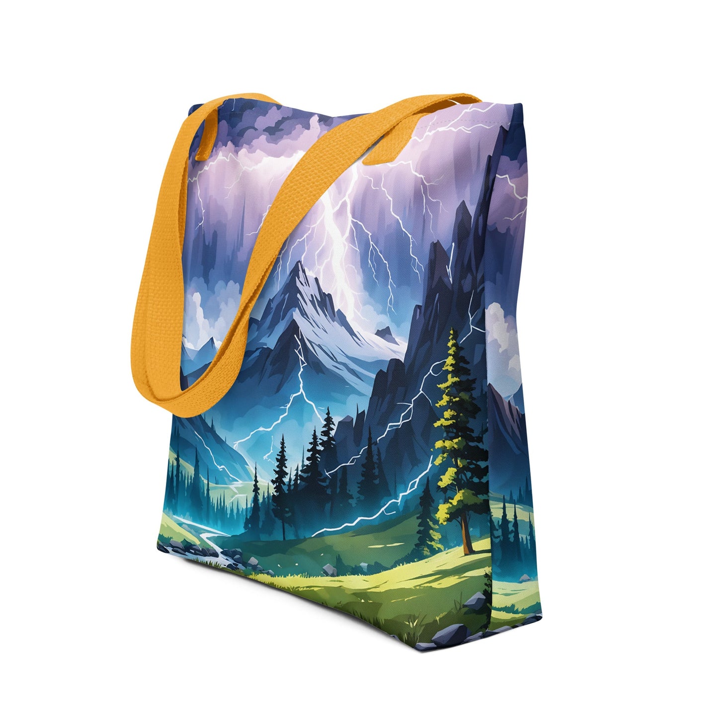 Lightning Over Mountains II Tote Bag - Tote Bags - Discovery Co.