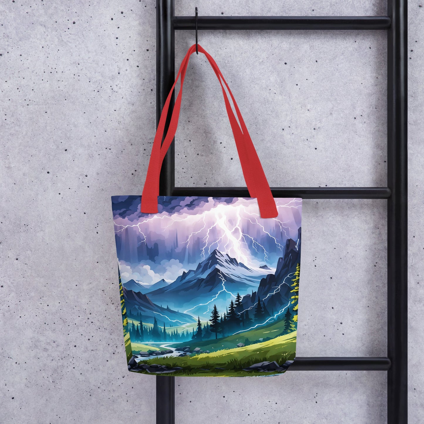 Lightning Over Mountains II Tote Bag - Tote Bags - Discovery Co.