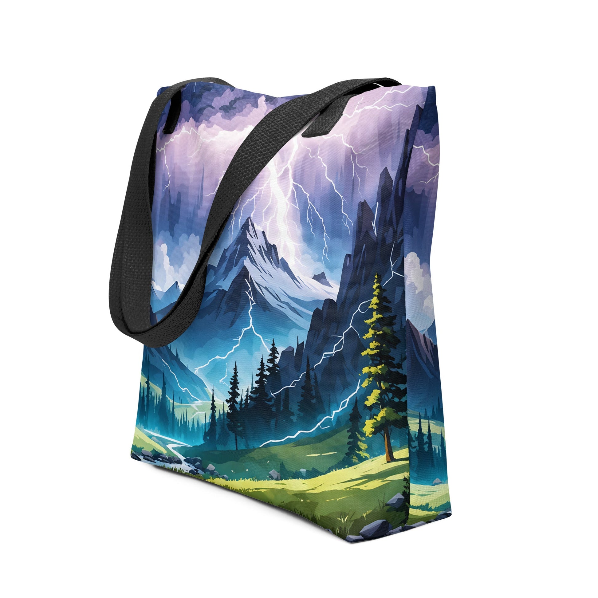 Lightning Over Mountains II Tote Bag - Tote Bags - Discovery Co.