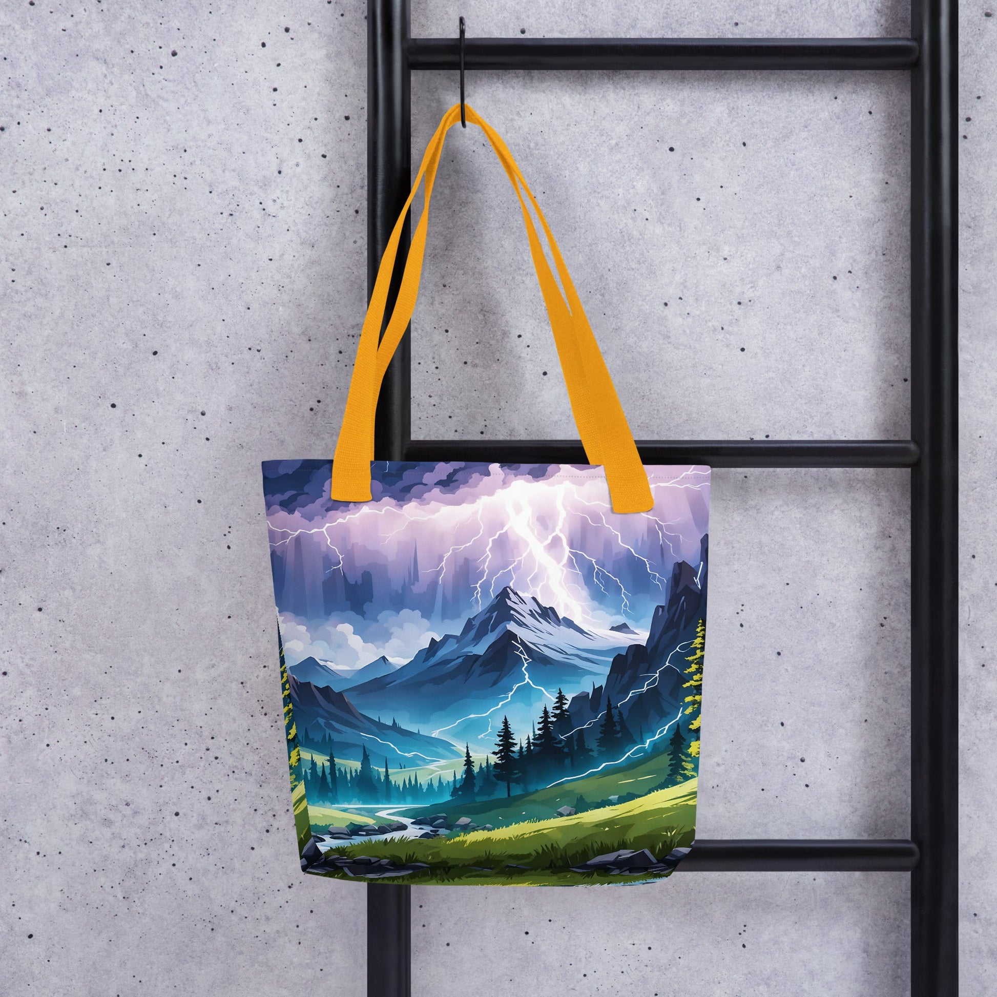 Lightning Over Mountains II Tote Bag - Tote Bags - Discovery Co.