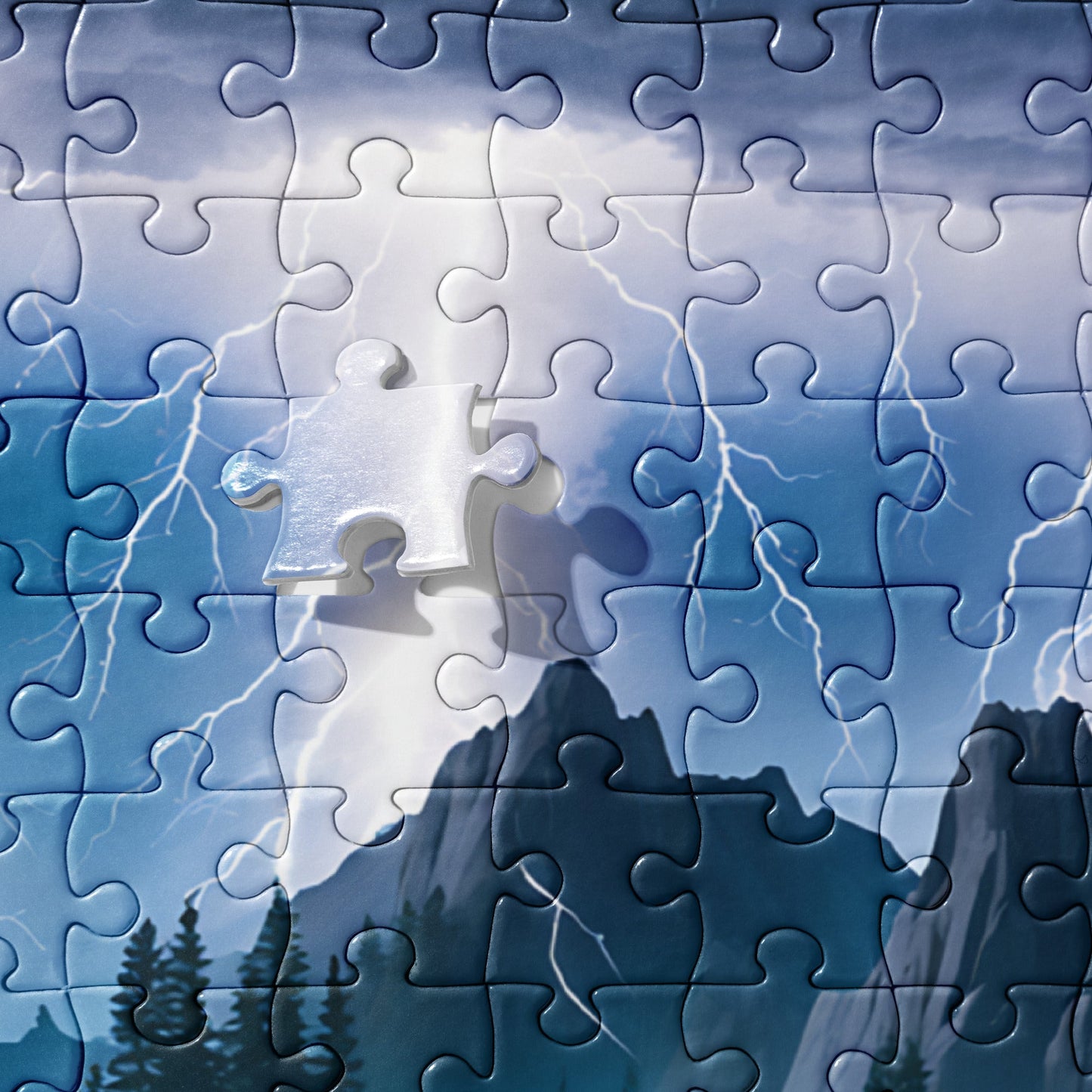 Lightning Over Mountains III Jigsaw Puzzle - Puzzle - Discovery Co.