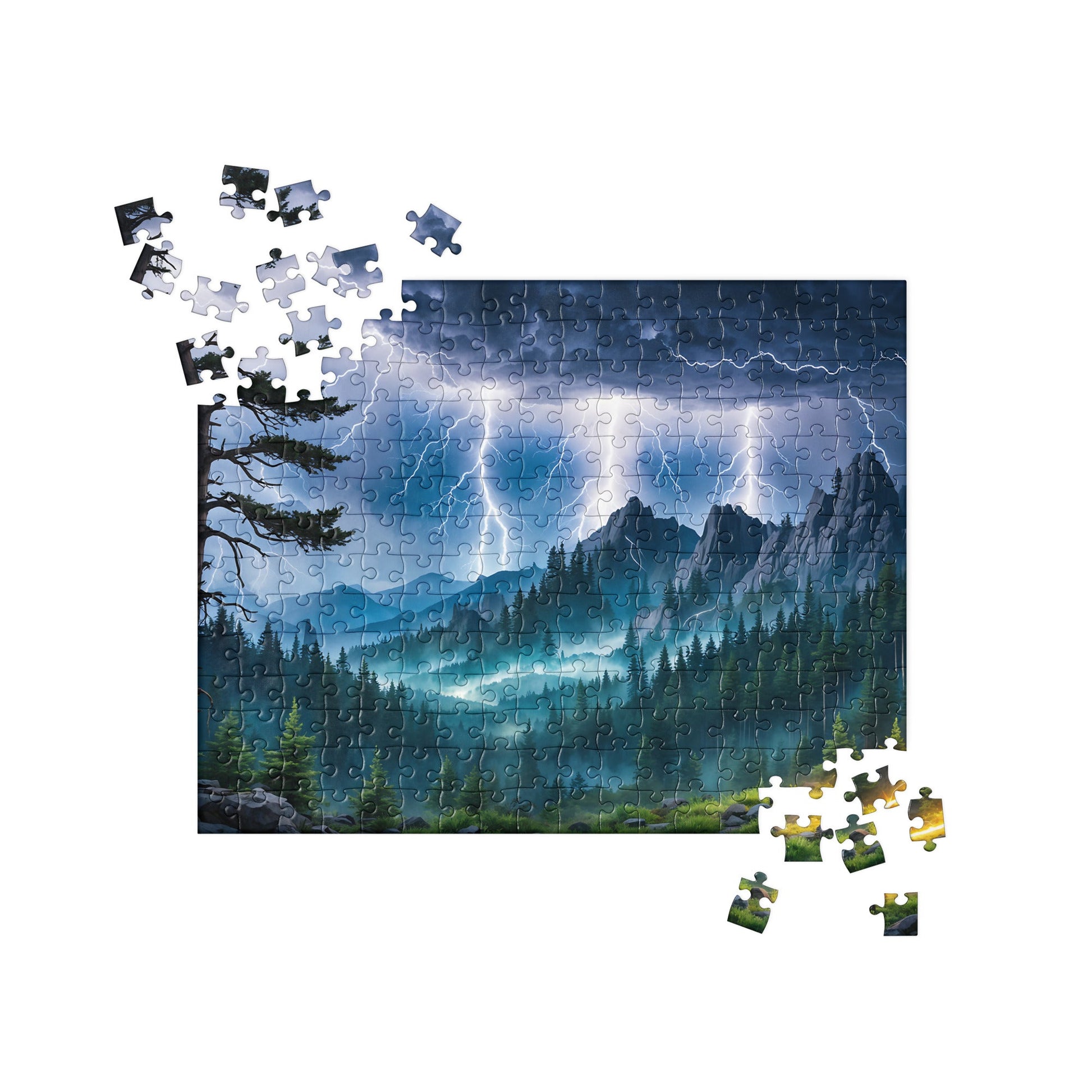 Lightning Over Mountains III Jigsaw Puzzle - Puzzle - Discovery Co.