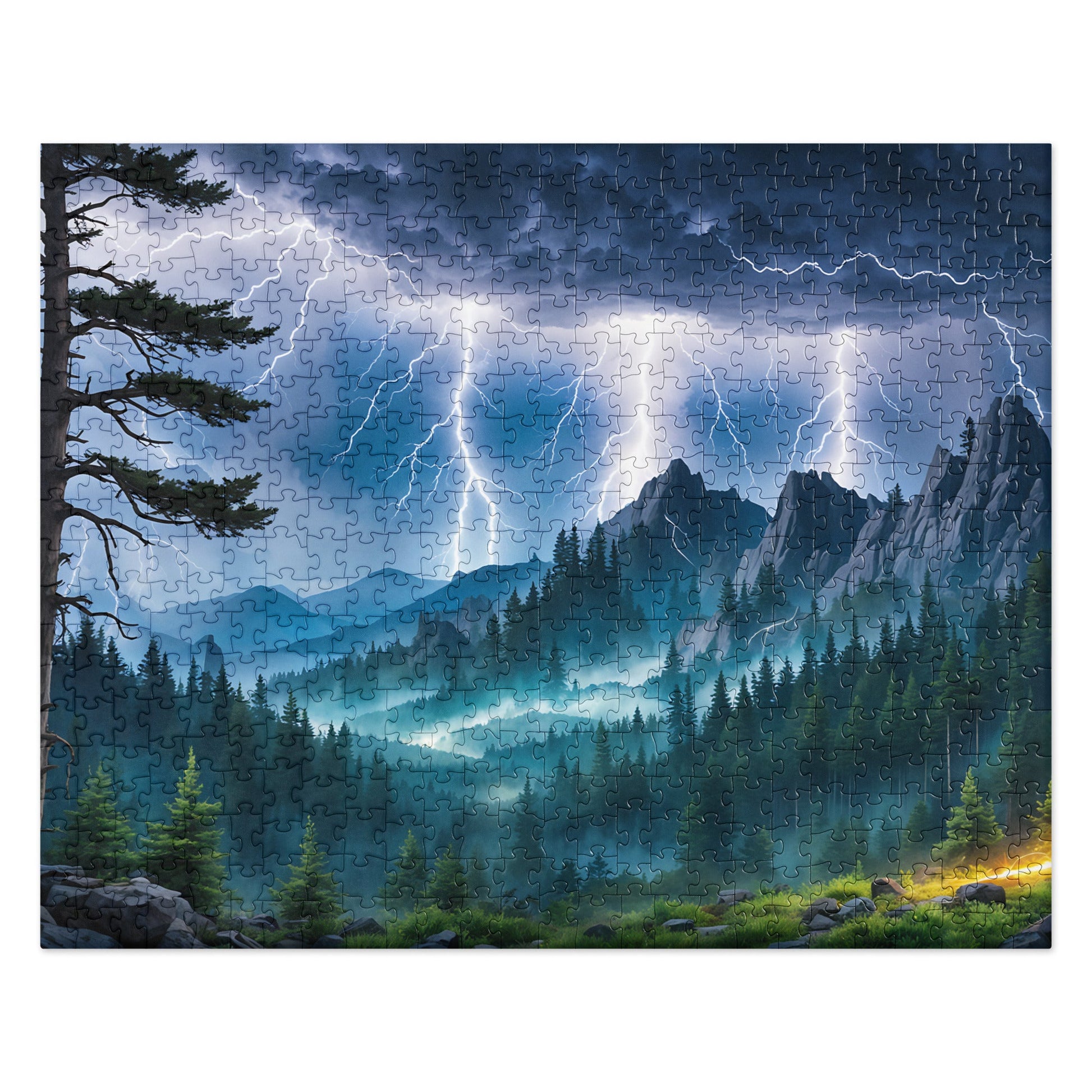 Lightning Over Mountains III Jigsaw Puzzle - Puzzle - Discovery Co.