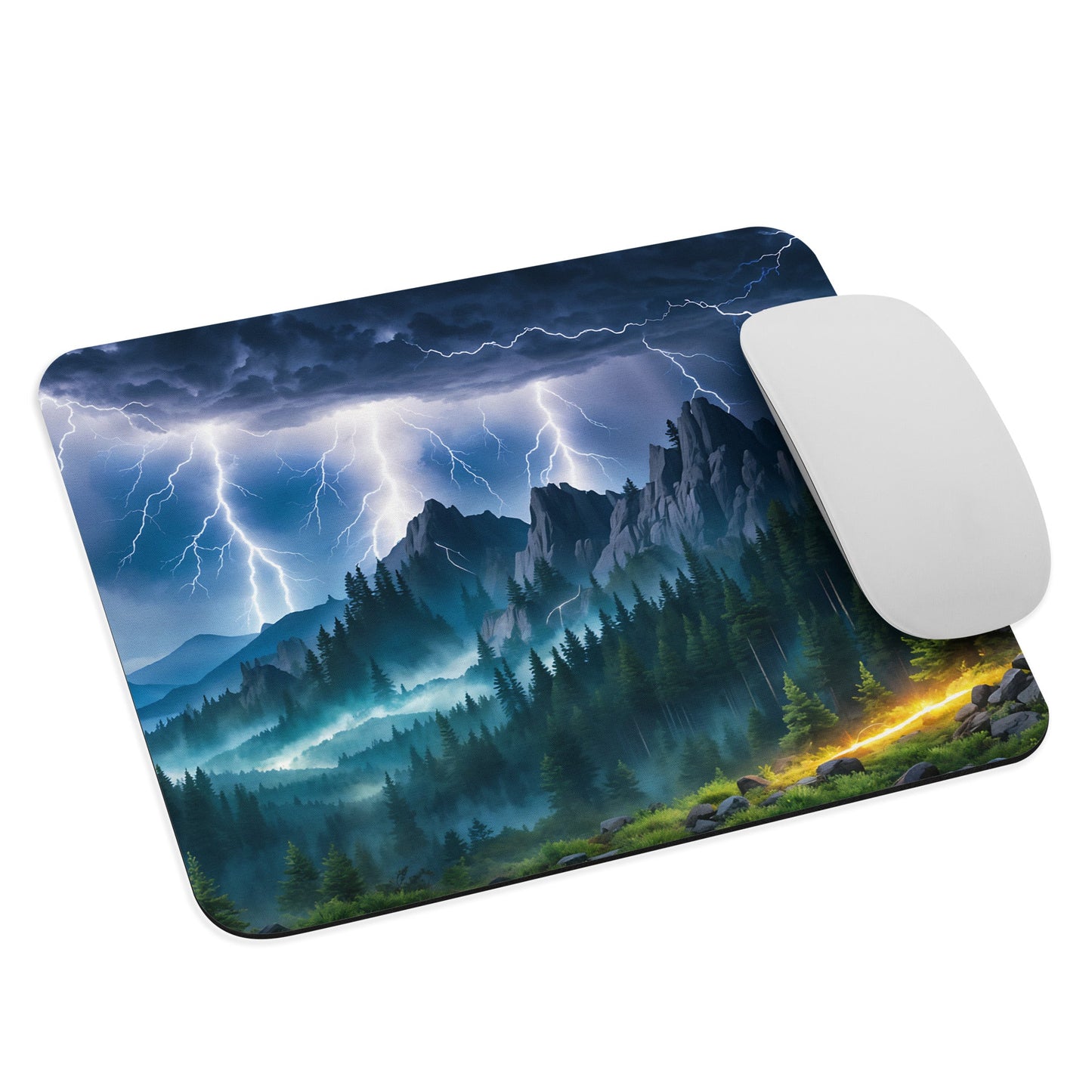 Lightning Over Mountains III Mouse Pad - Mouse Pads - Discovery Co.