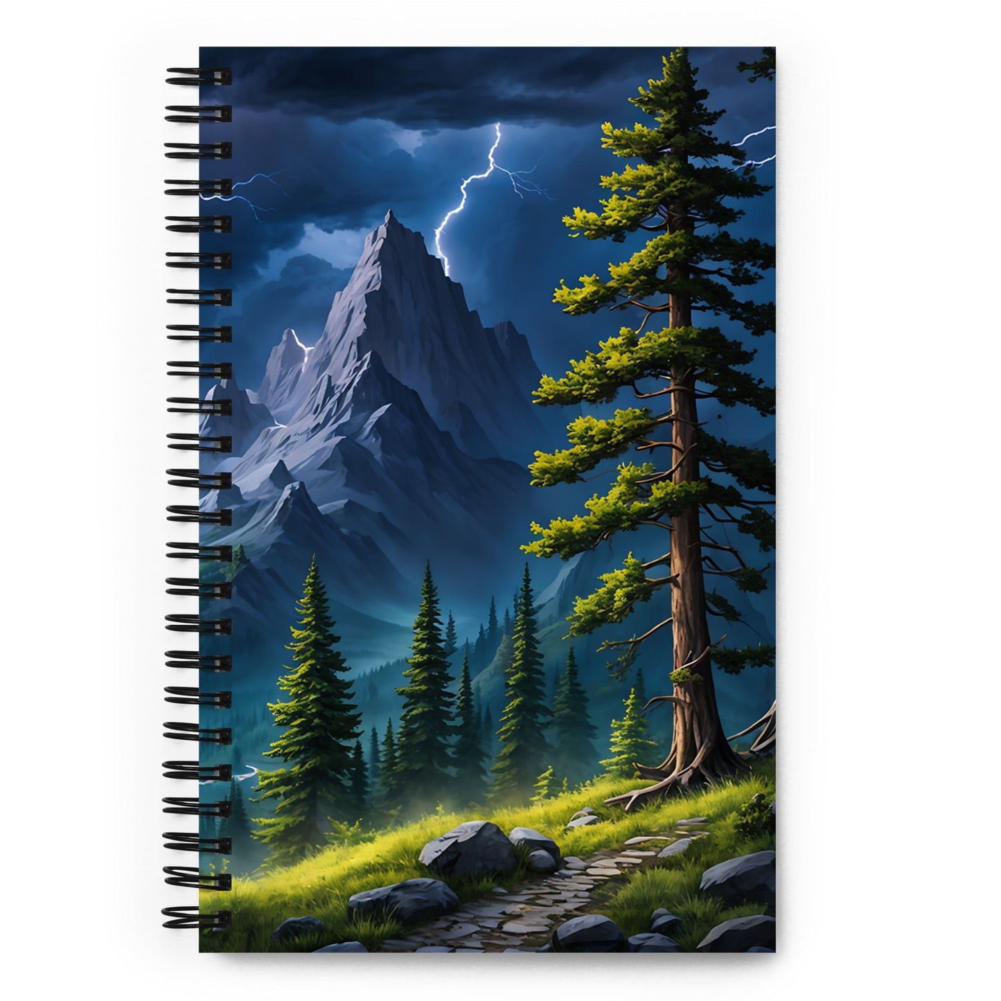 Lightning Over Mountains III Spiral Notebook - Spiral Notebooks - Discovery Co.