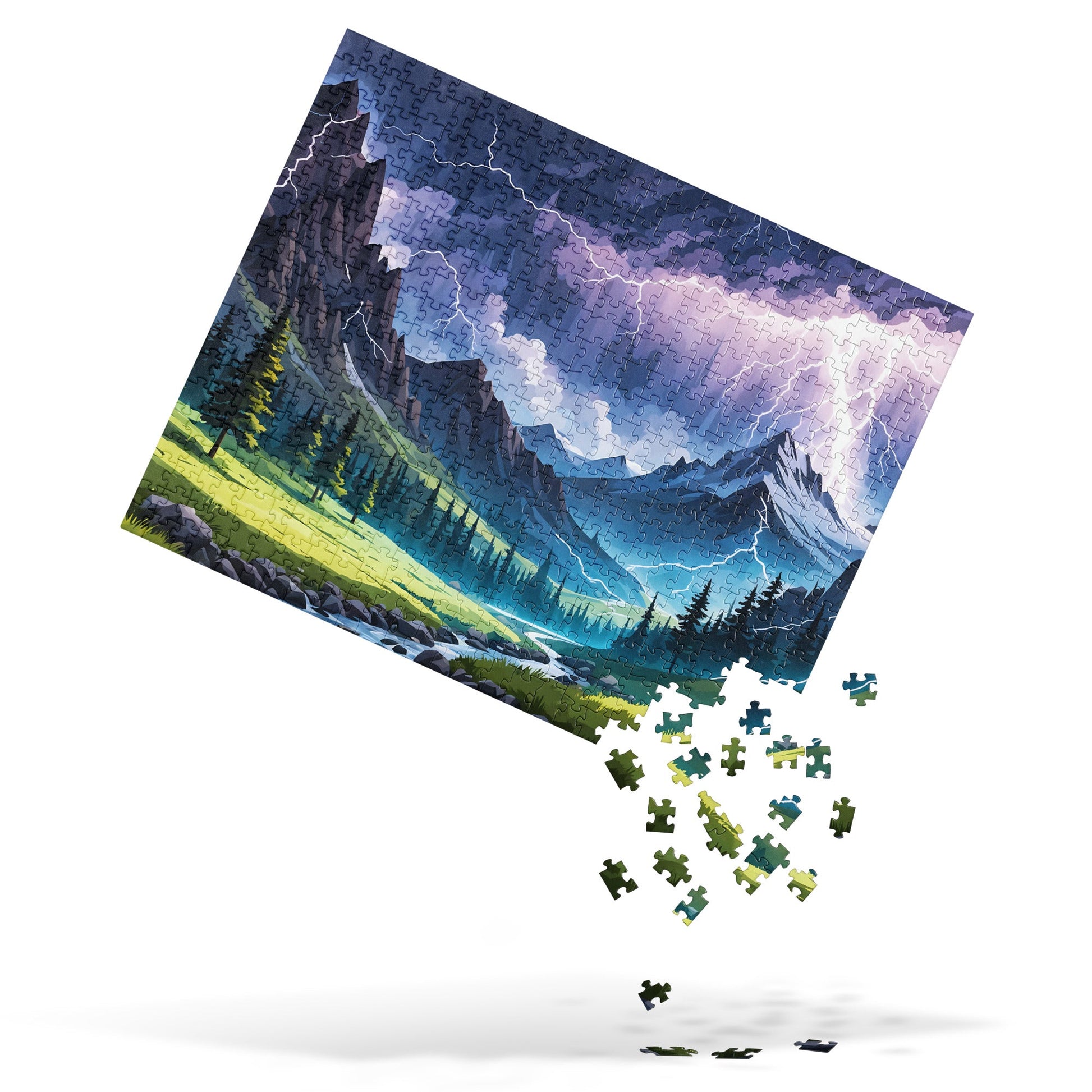 Lightning Over Mountains IV Jigsaw Puzzle - Puzzle - Discovery Co.