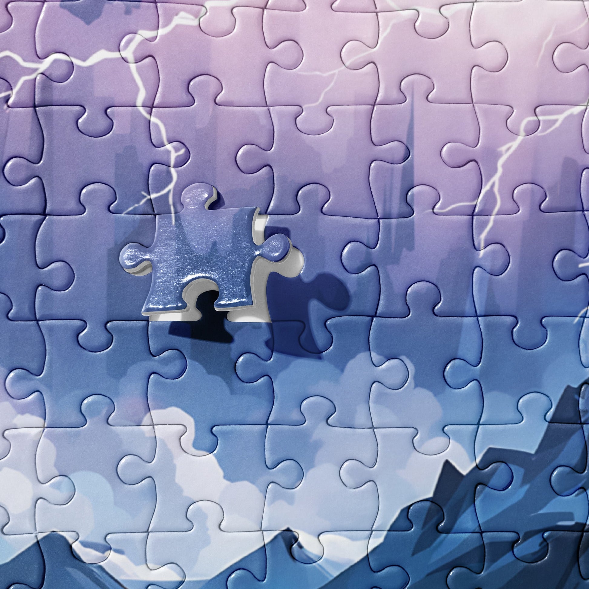 Lightning Over Mountains IV Jigsaw Puzzle - Puzzle - Discovery Co.